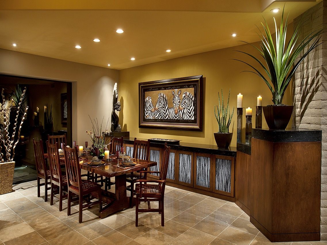 african dining room decor