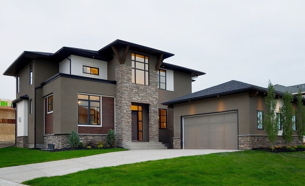 Contemporary House Exterior Paint Brown Color (View 2 of 12)