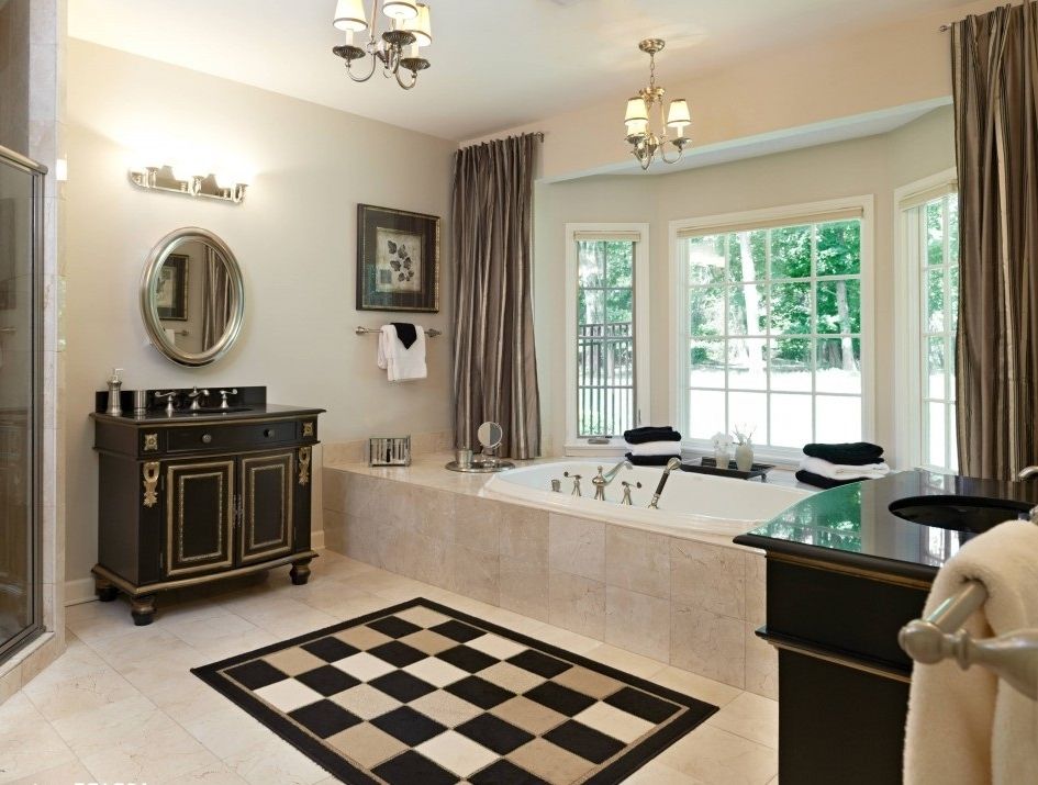 Featured Photo of Contemporary Bathroom With Black White Floor for Cozy and Classy Look