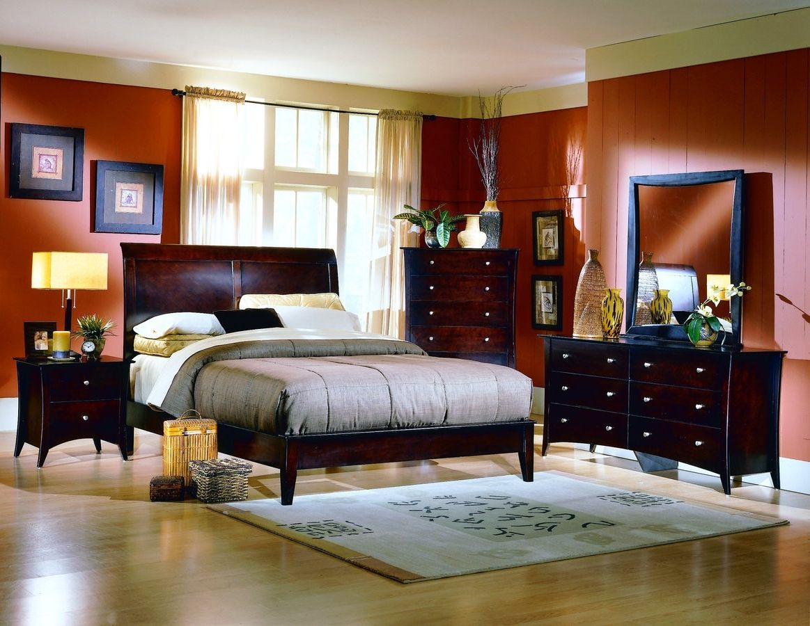 Double Bed Near Window Between Picture And Storage On Wooden Floor For Ideas For Home Decor With Amusing Dresser Plus Interesting Carpet Motive Choice (Photo 591 of 35622)