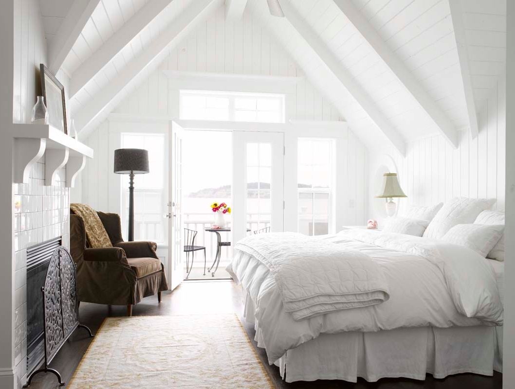 Featured Photo of Extraordinary Attic Bedroom White Elegant
