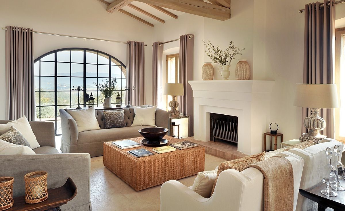 modern italian themed living room