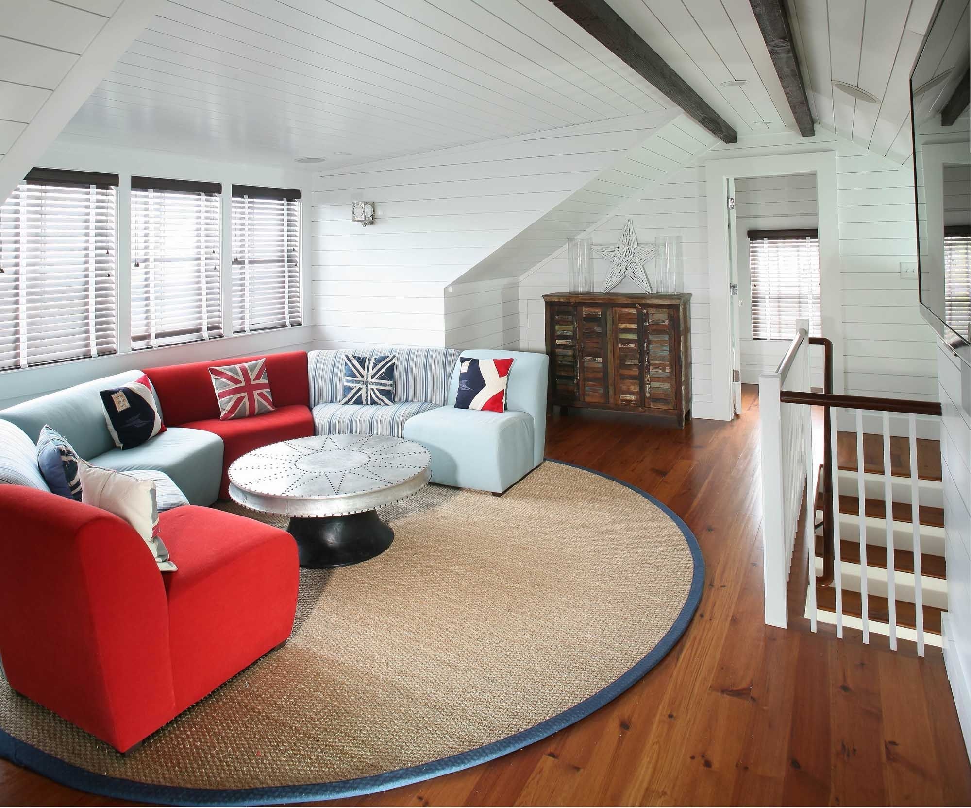 Featured Photo of Simple Modern Attic Living Room Remodel 2014