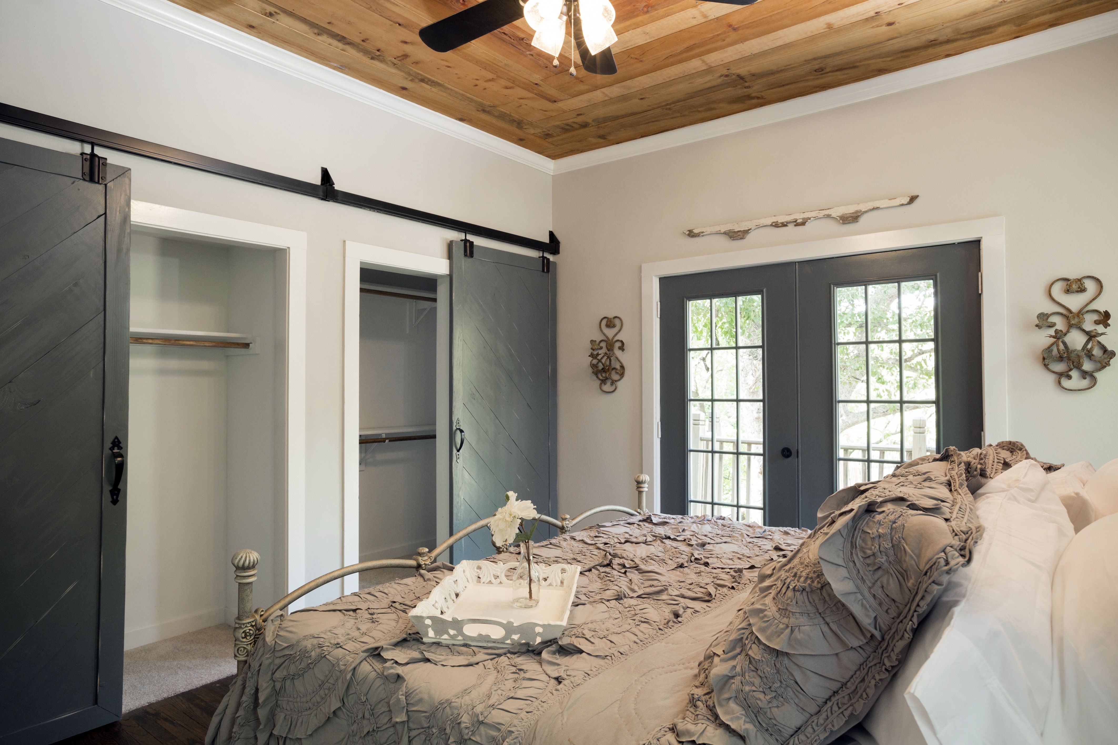 Master Bedroom With Wood Paneled Ceiling (View 19 of 32)