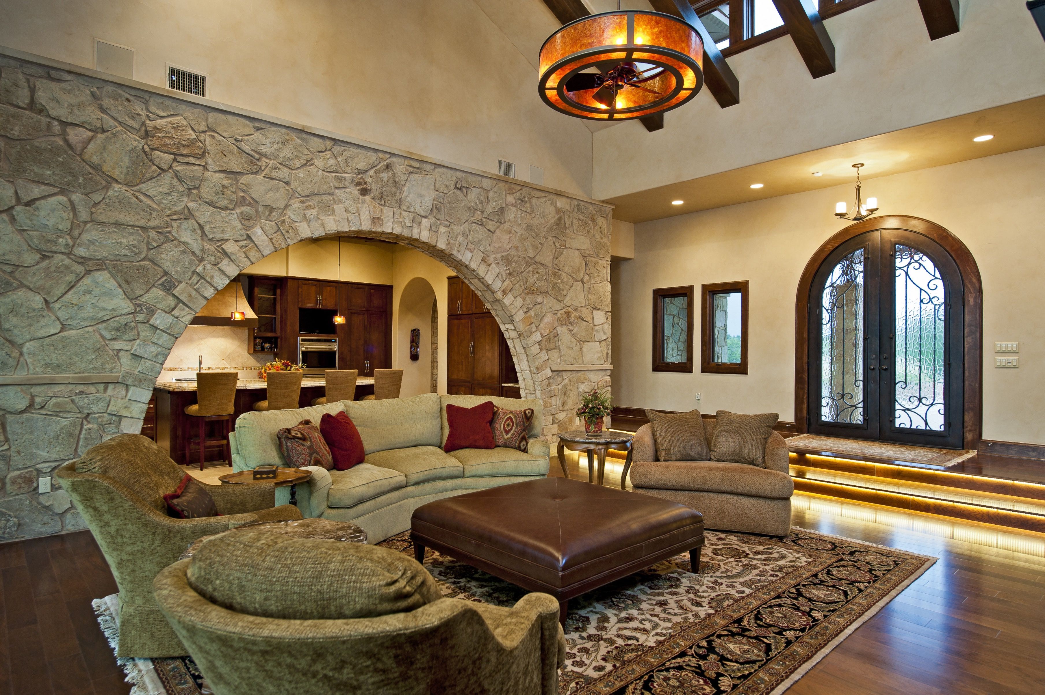 Mediterranean Tuscan Inspired Living Room (View 23 of 25)