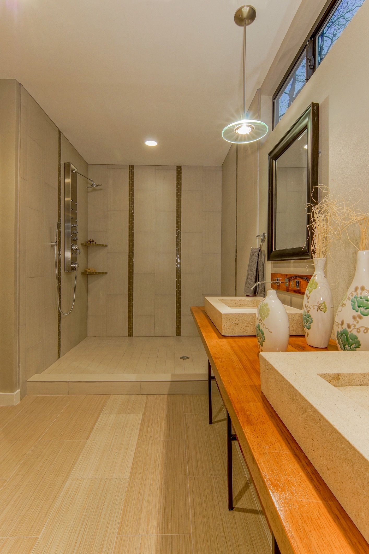Modern Large White Tiled Shower Design (View 2 of 22)