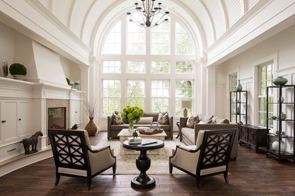 Classic Elegant Formal Open Concept Living Room Furniture Set (View 11 of 24)