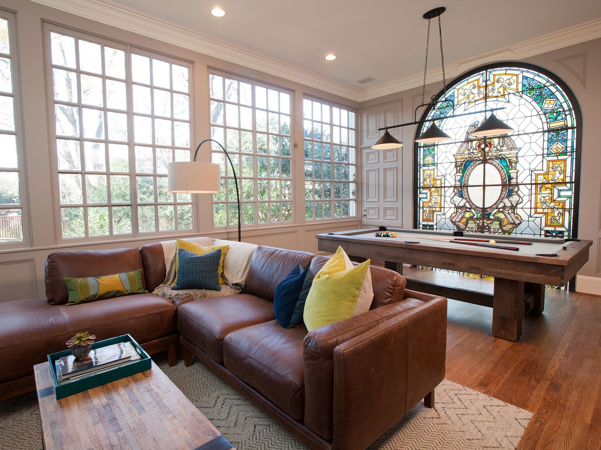 Arched Stain Glass Window For Living Room (View 8 of 32)