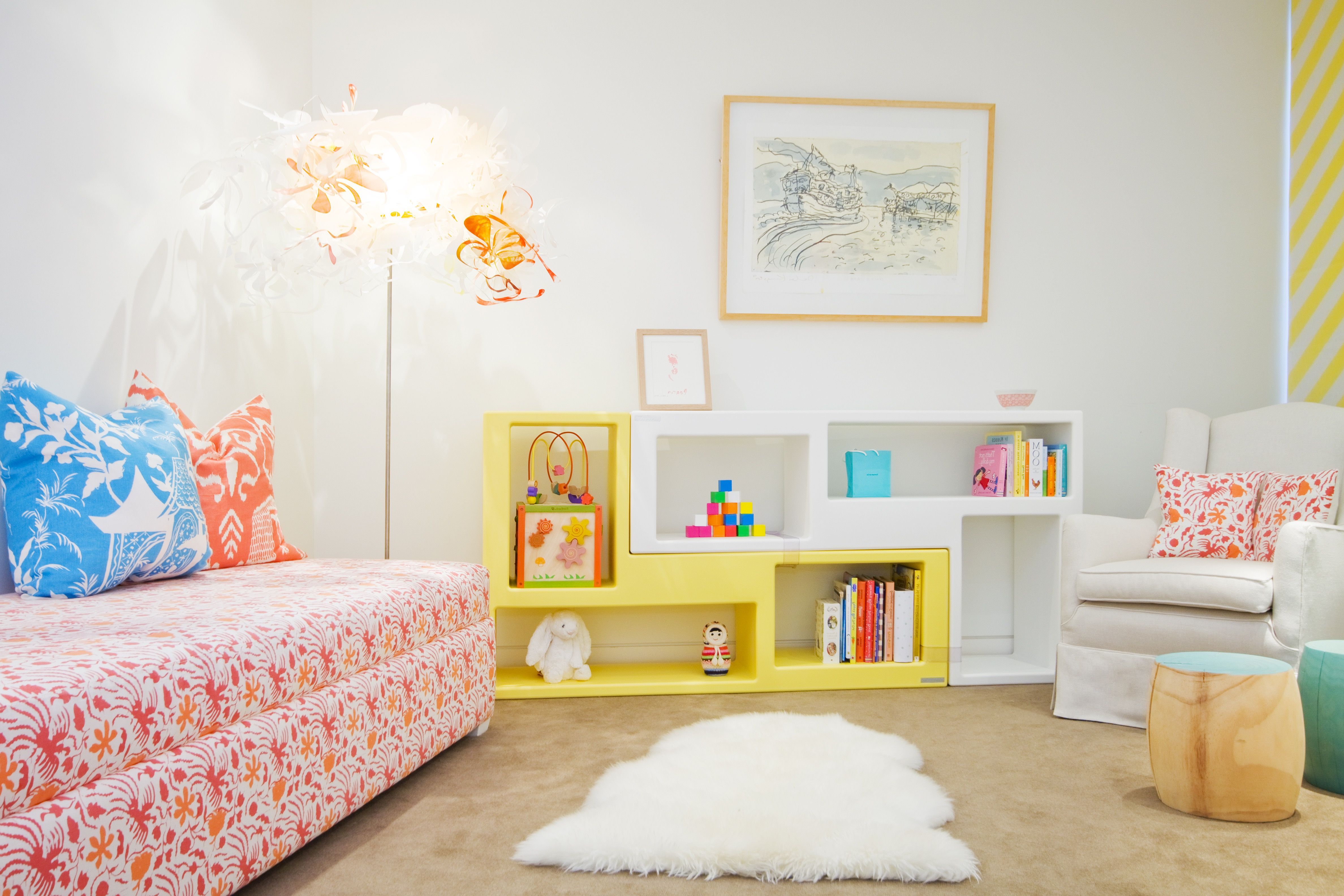 Cheerful Cute Playroom With Multicolored Floral Accents (View 14 of 30)