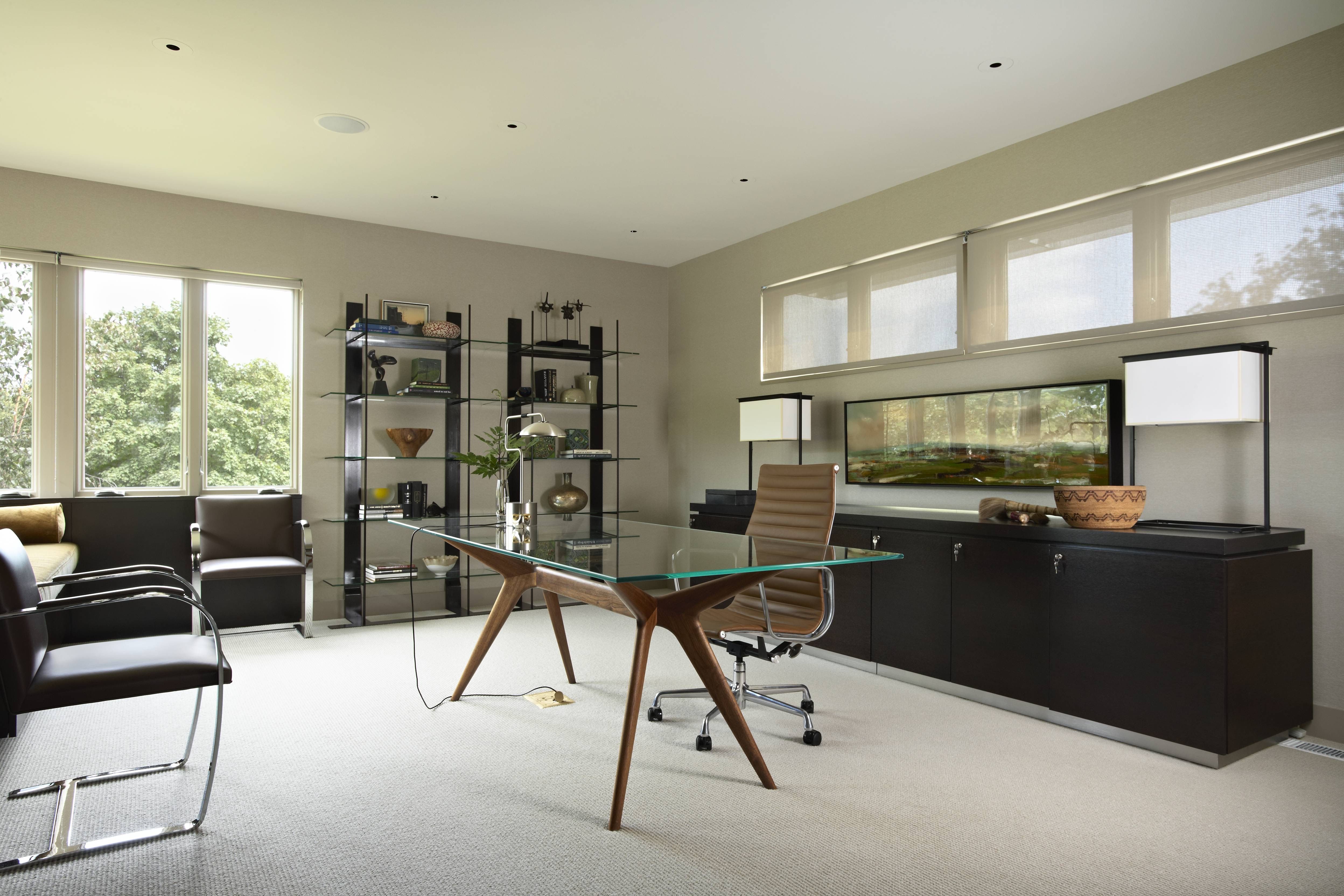 Contemporary Home Office In Minimalist Style (View 1 of 17)