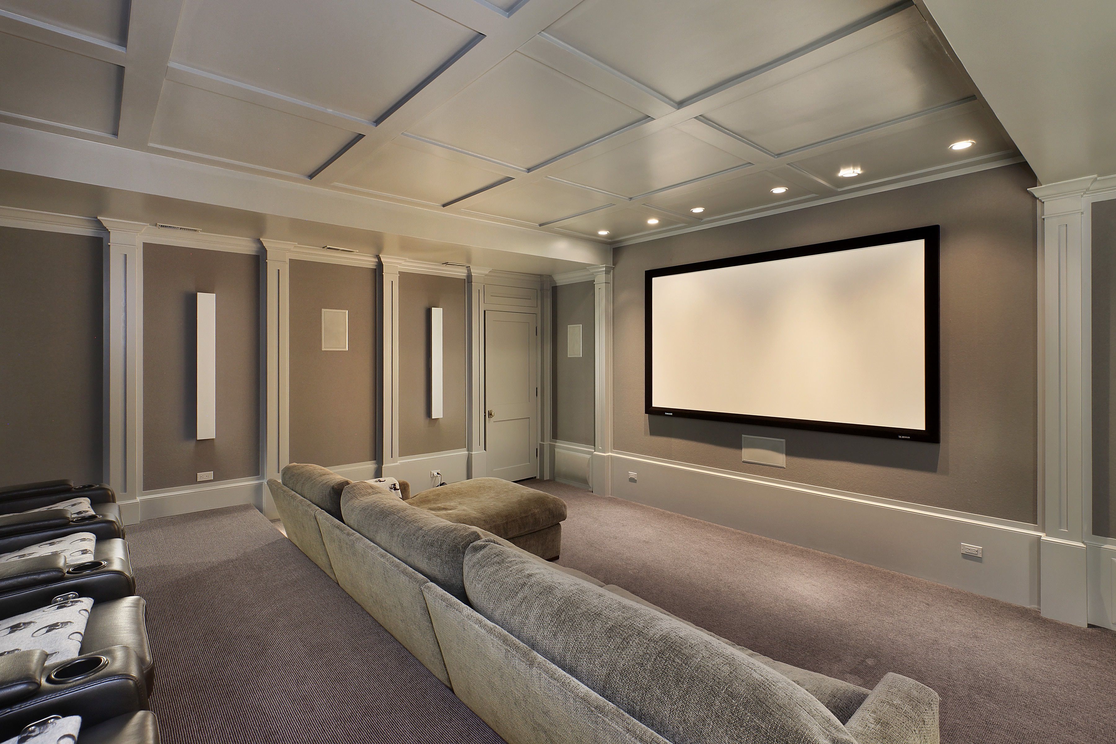 Contemporary Theater Room And Multimedia Room (View 14 of 15)