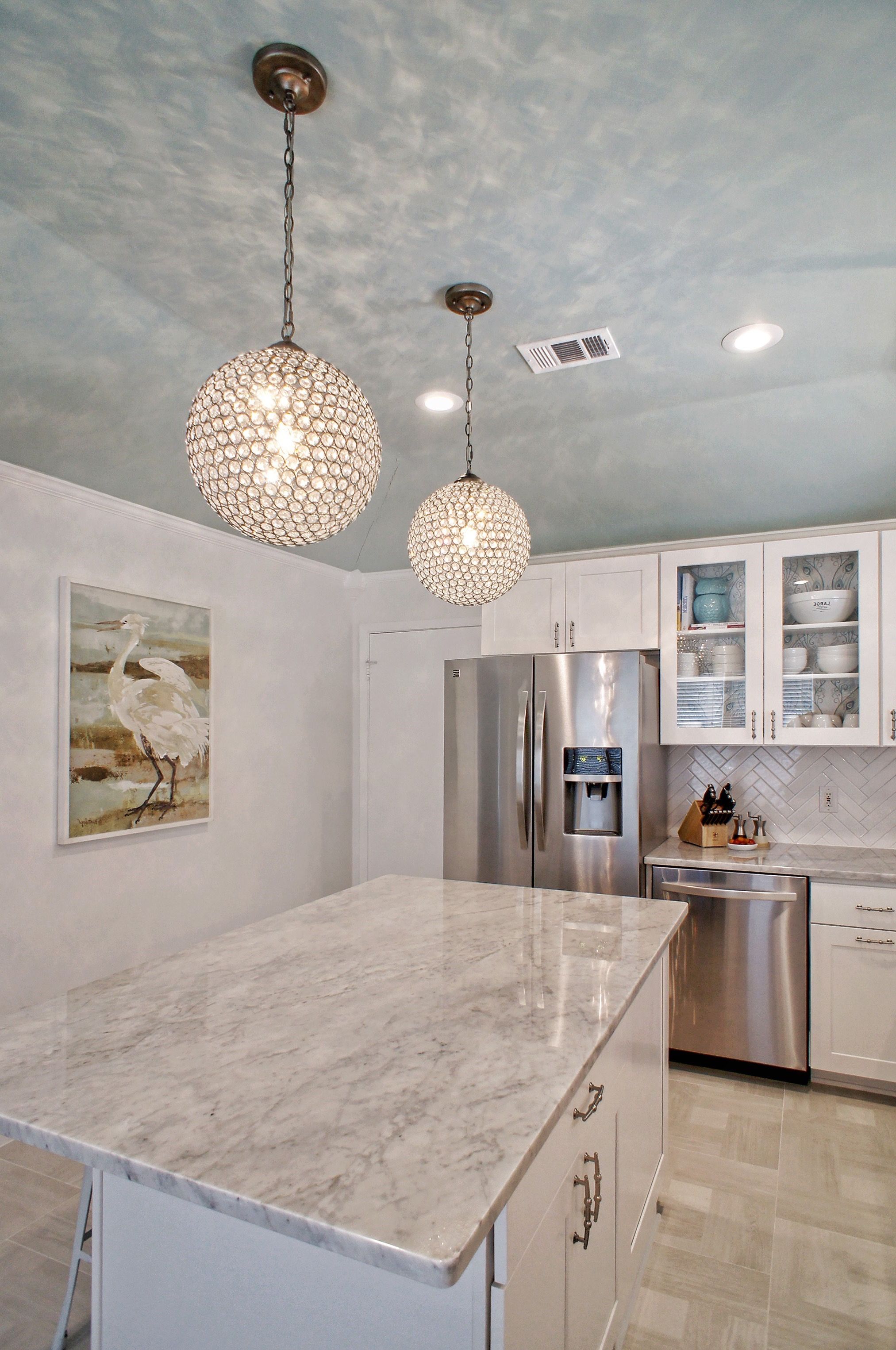 Crystal Globe Chandeliers Lights For Modern Kitchen (Photo 11 of 39)