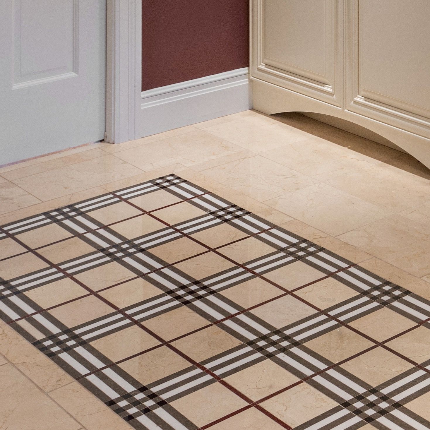 Custom Burberry Inspired Marble Floor (View 4 of 34)