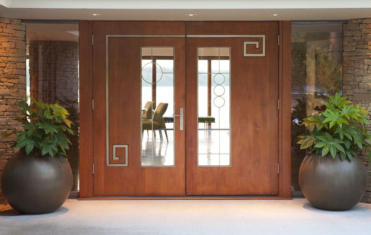 Custom Walnut Front Door For Contemporary House (View 13 of 32)