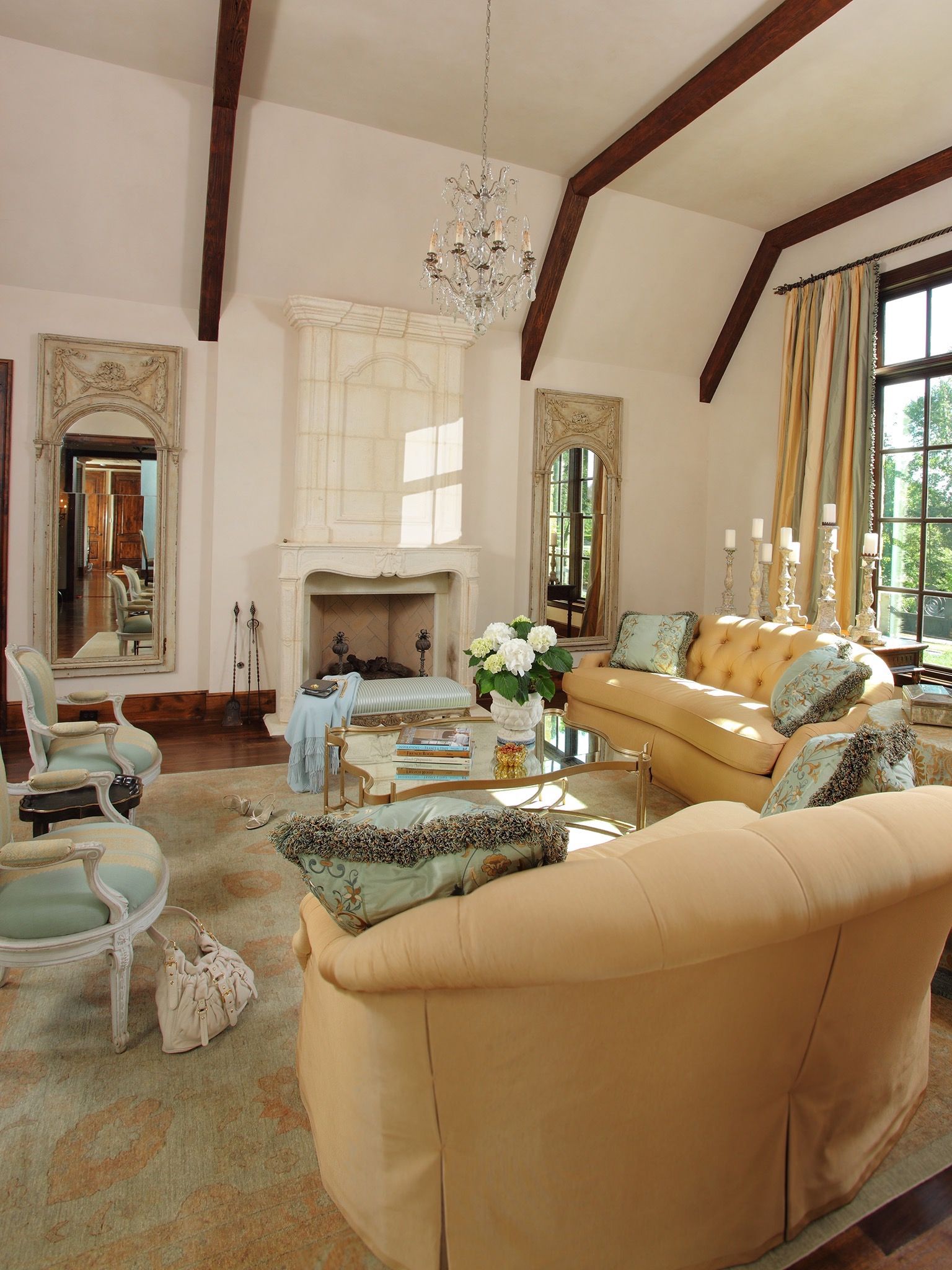 Elegant French Country Living Room (View 6 of 15)