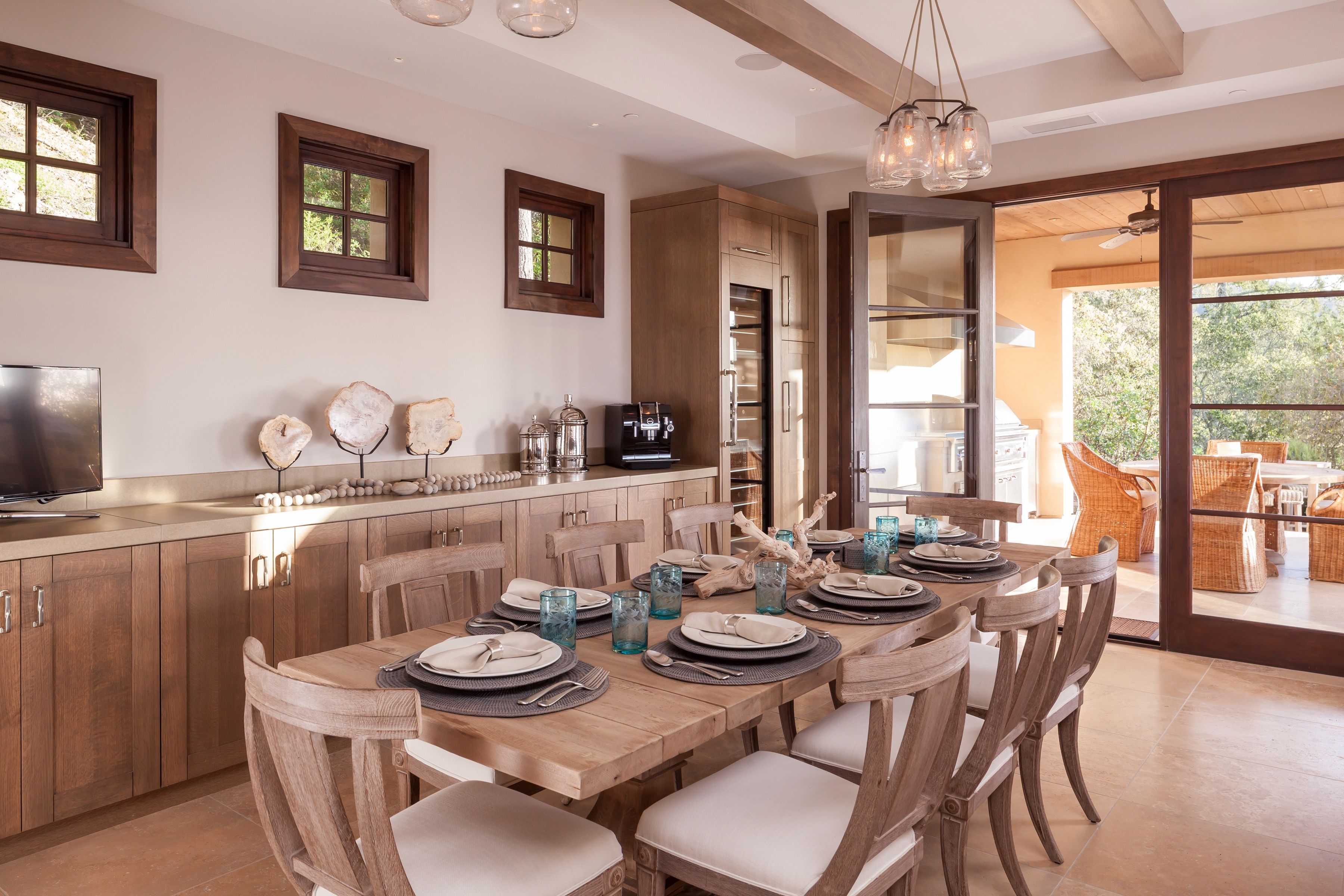 Ethnic Influences In Modern Dining Room Decor With Wood Furniture (View 11 of 15)