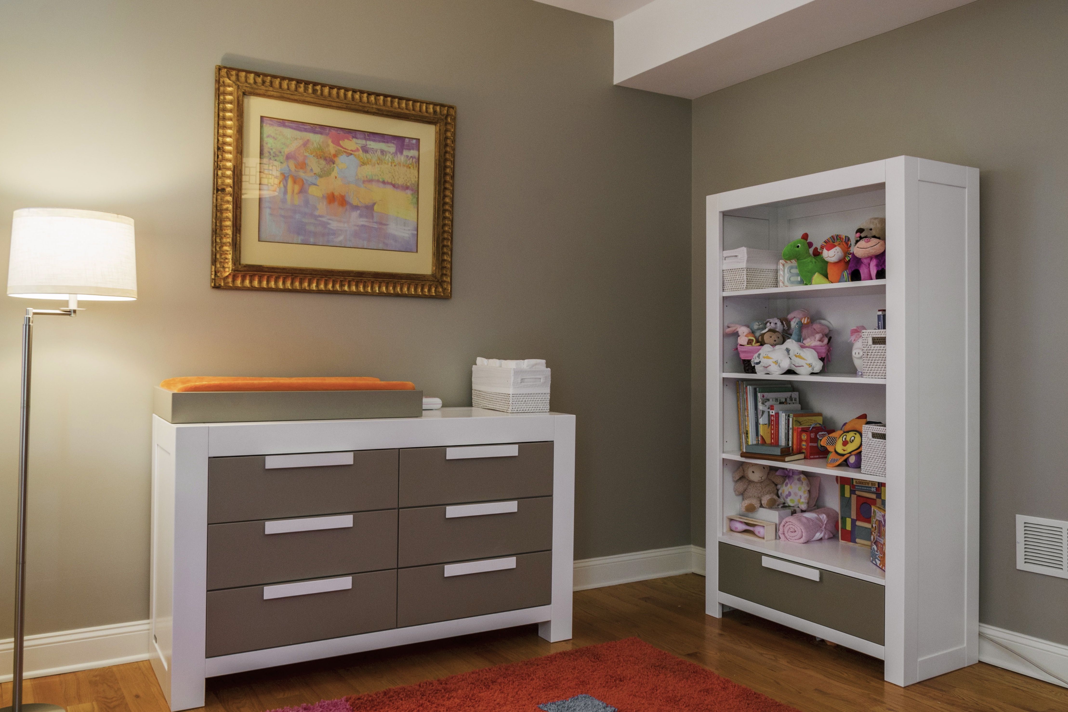 Gray Nursery With White Modern Style Furniture (View 20 of 33)