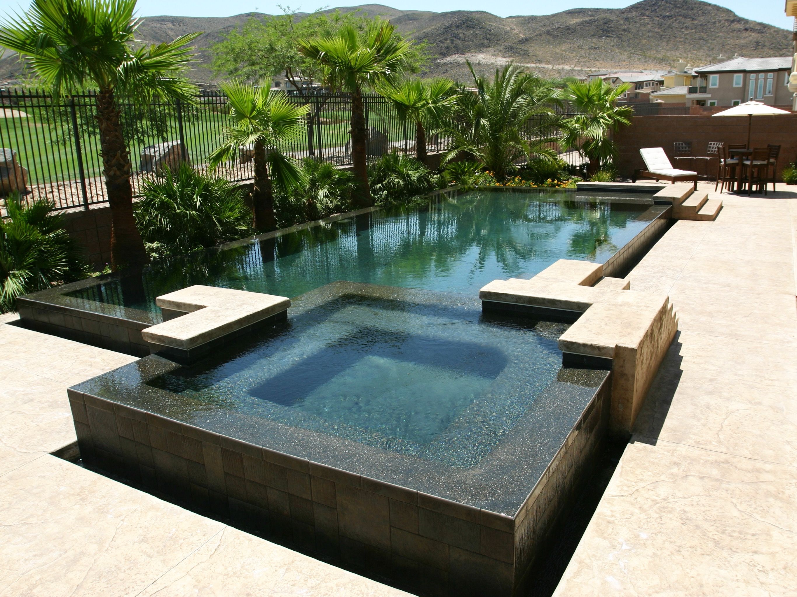 Small Contemporary Infinity Swimming Pool (View 14 of 20)