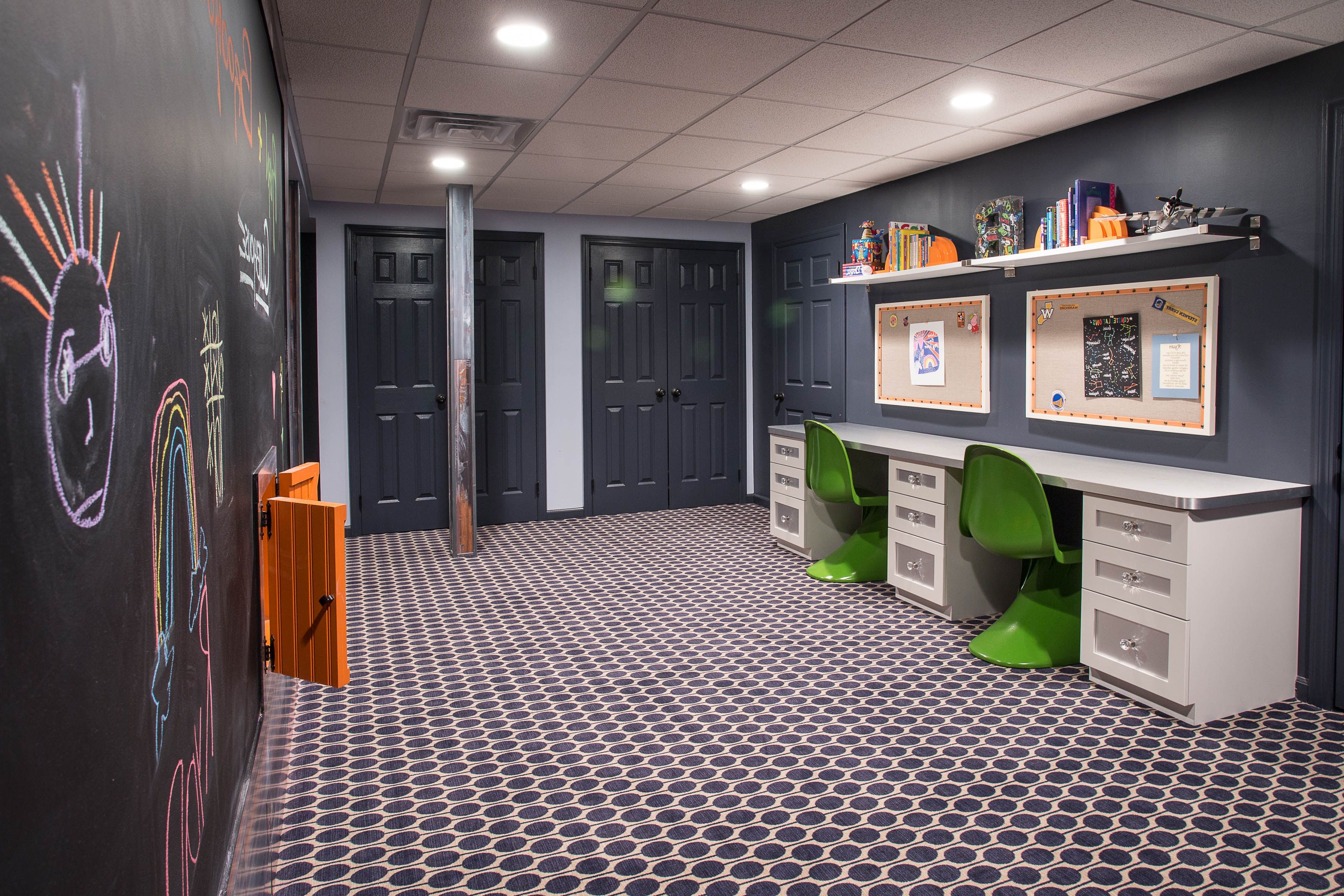 Sophisticated Black Playroom With Chalkboard Wall (View 19 of 30)
