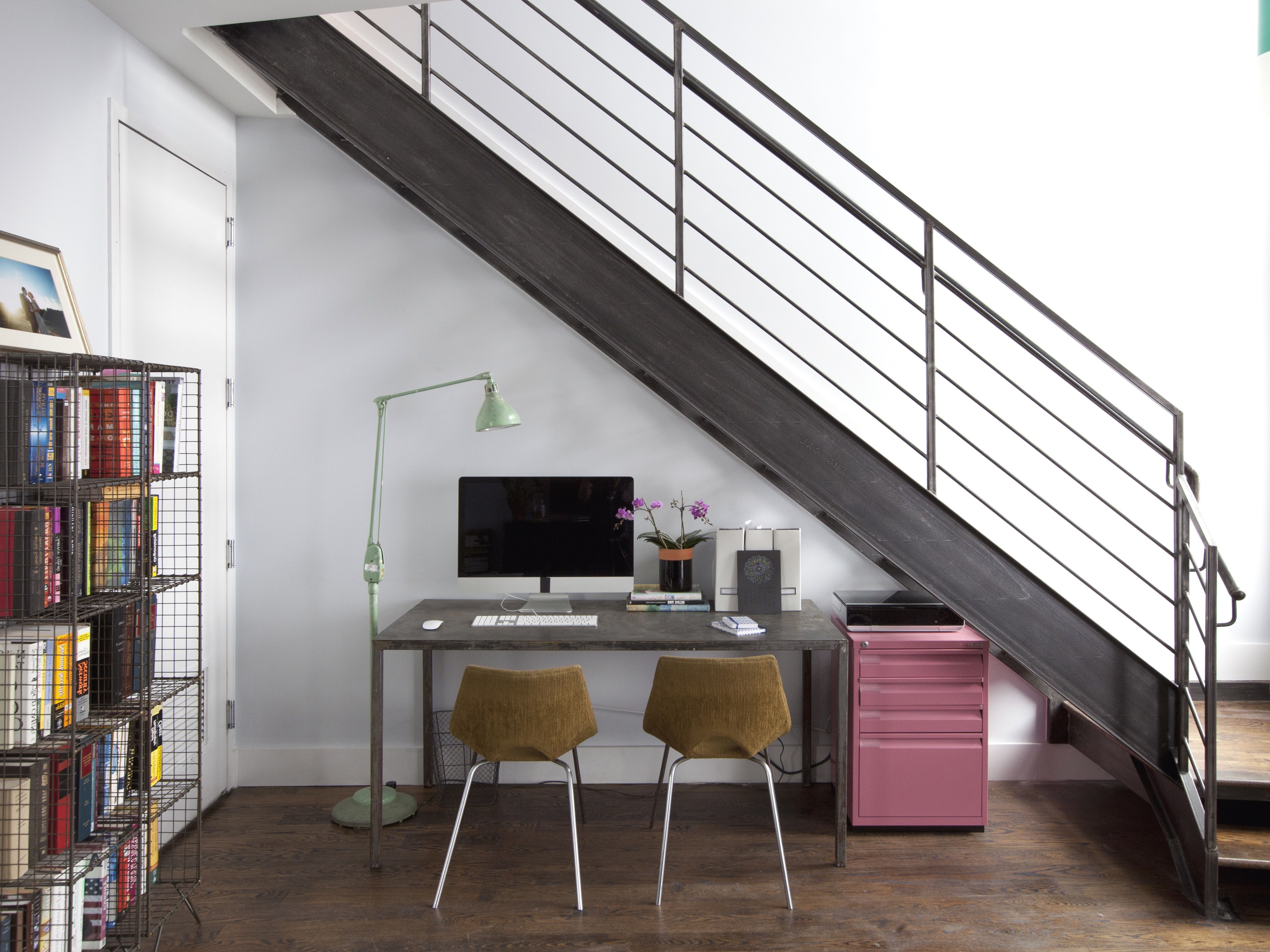 Space Saving Home Office Tucked Underneath Staircase (View 16 of 17)