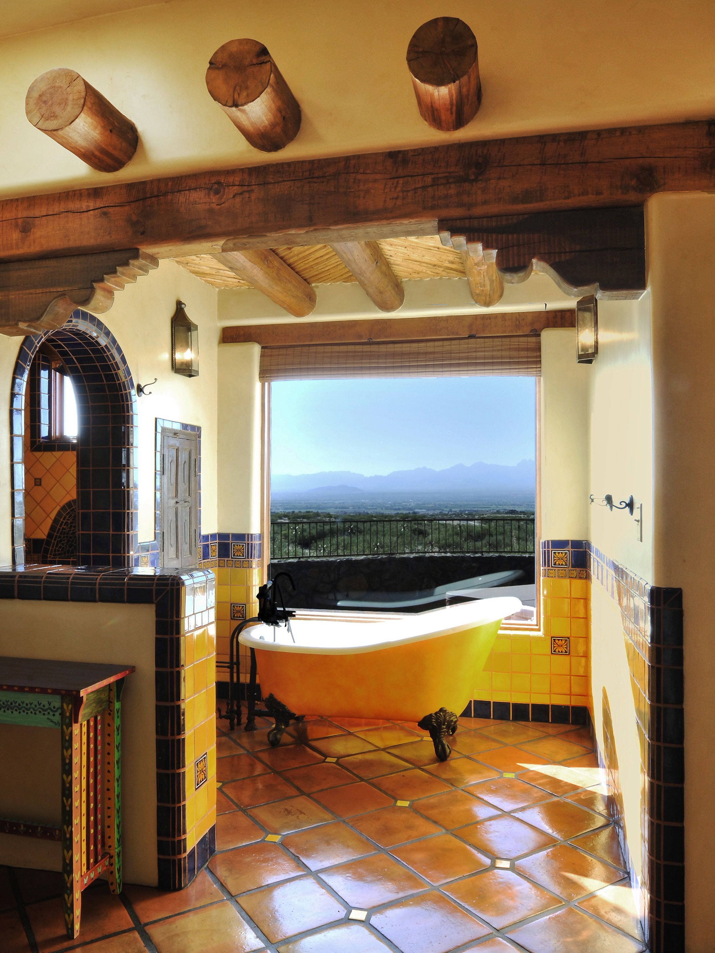 Tiled Spanish Style Retro Bathroom Design (View 15 of 20)