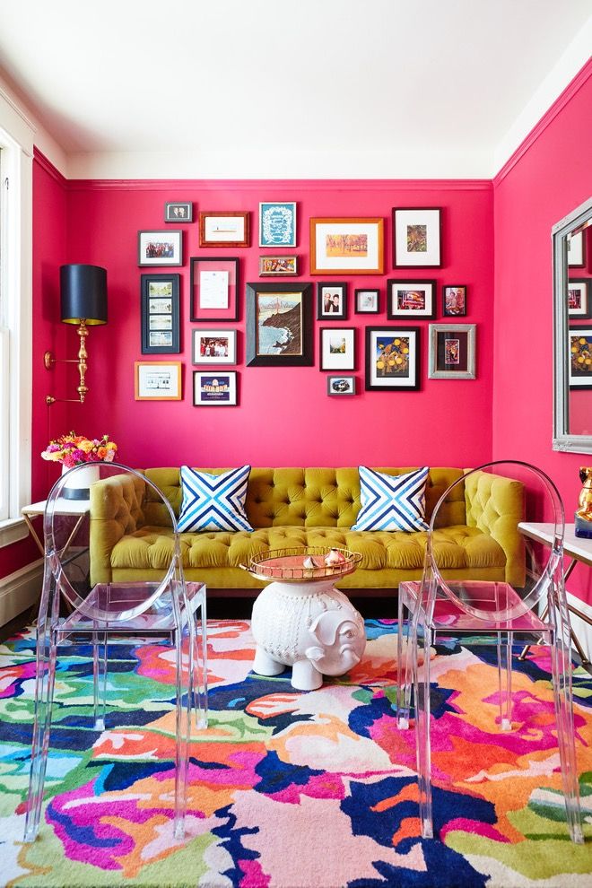 Colorful Ethnical Living Room Interior Decor (View 3 of 15)