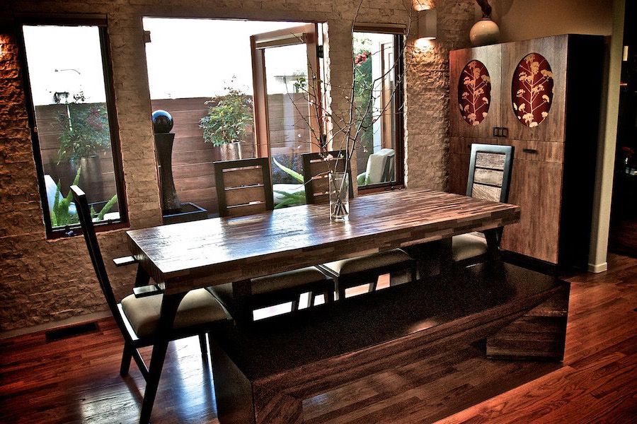 Contemporary Dining Room In Asian Ethnical Style (View 2 of 15)