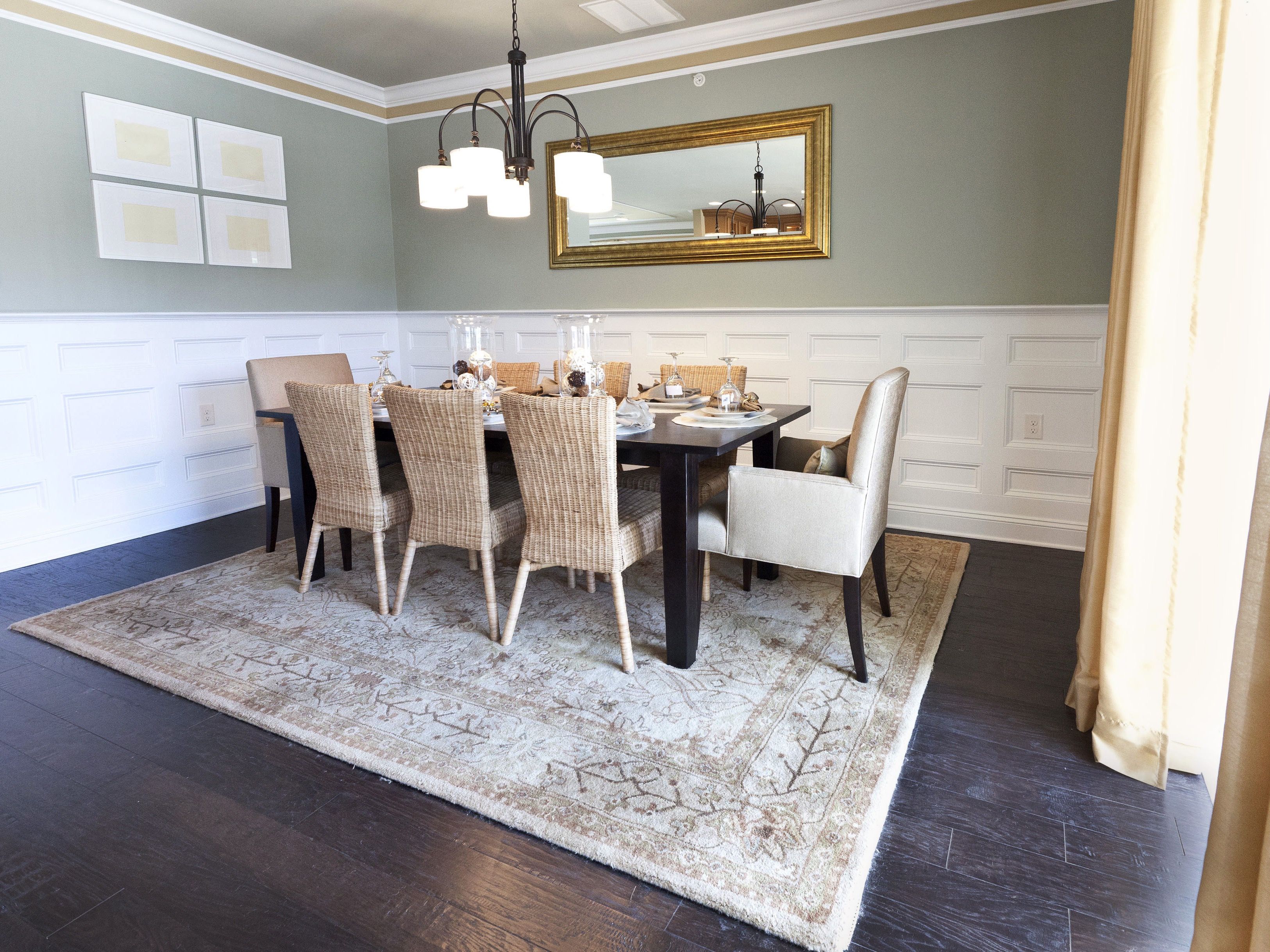 Cozy Dining Room With Rattan Chairs (Photo 11 of 25)