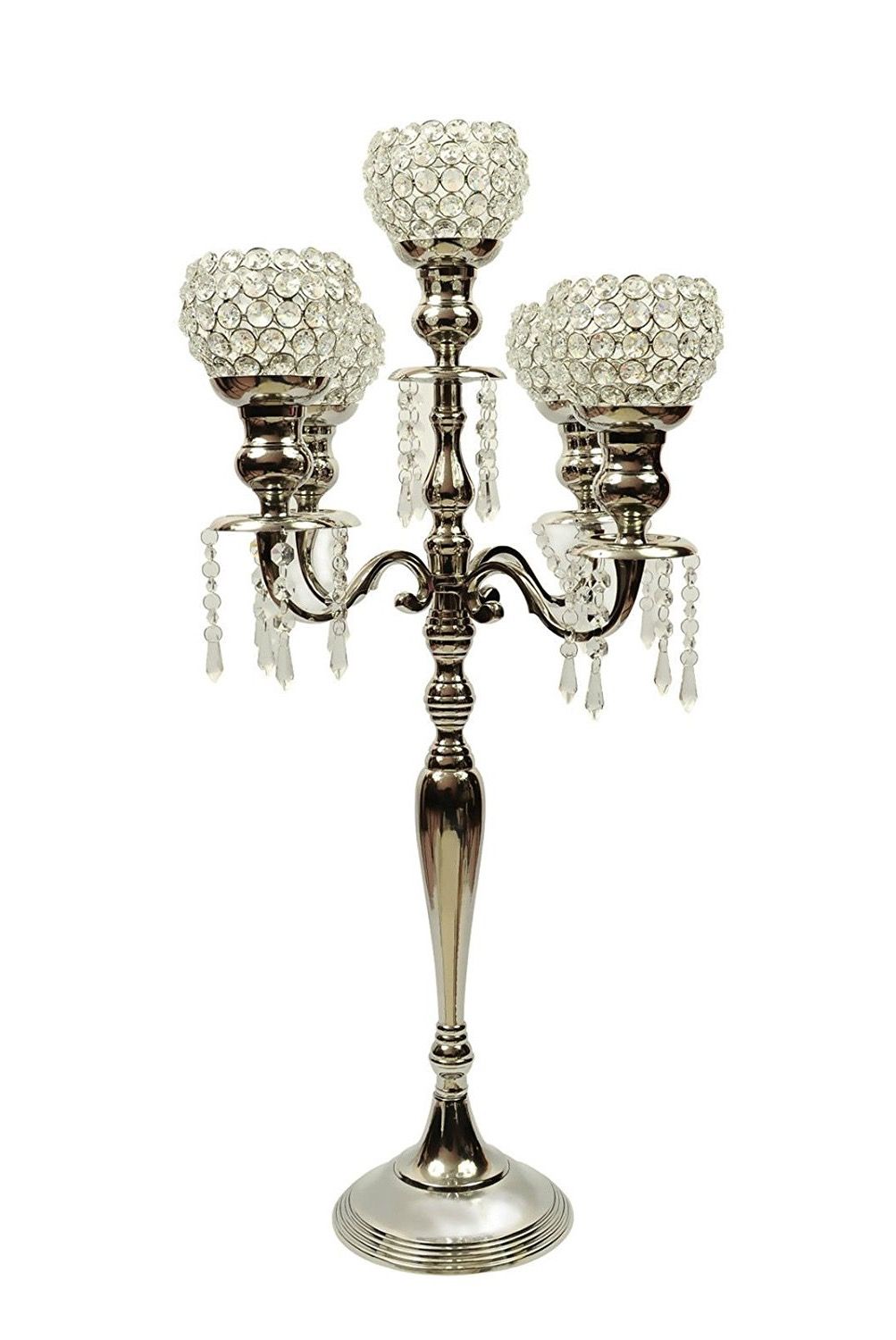 Tall Crystal Candelabra Centerpiece (View 1 of 30)
