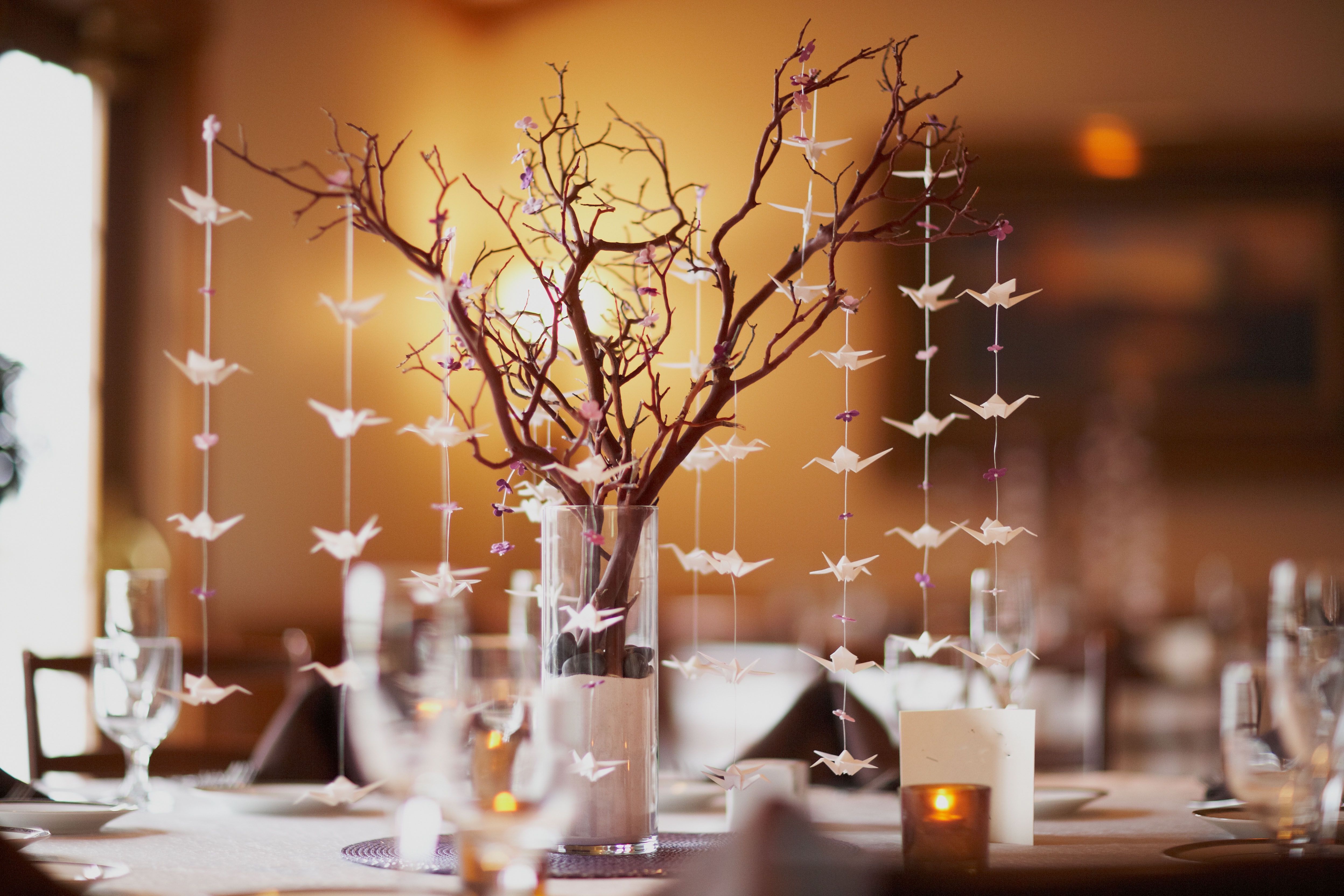 Creative DIY Tall Centerpieces With Branches And Decorative Paper (View 29 of 30)