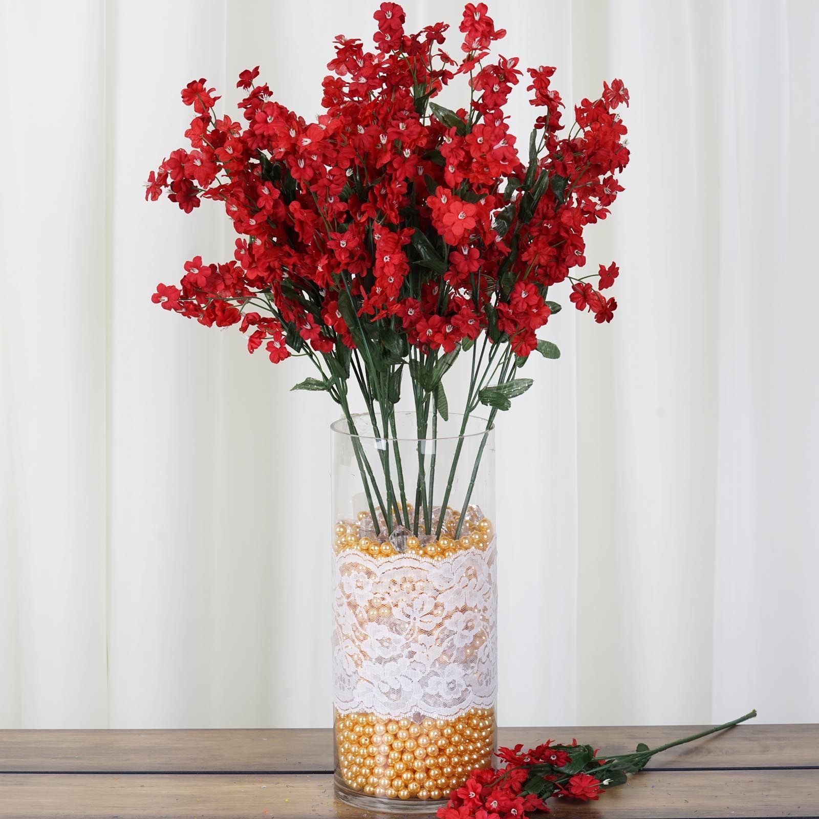 Pretty Red And Gold Wedding Centerpieces (View 3 of 15)