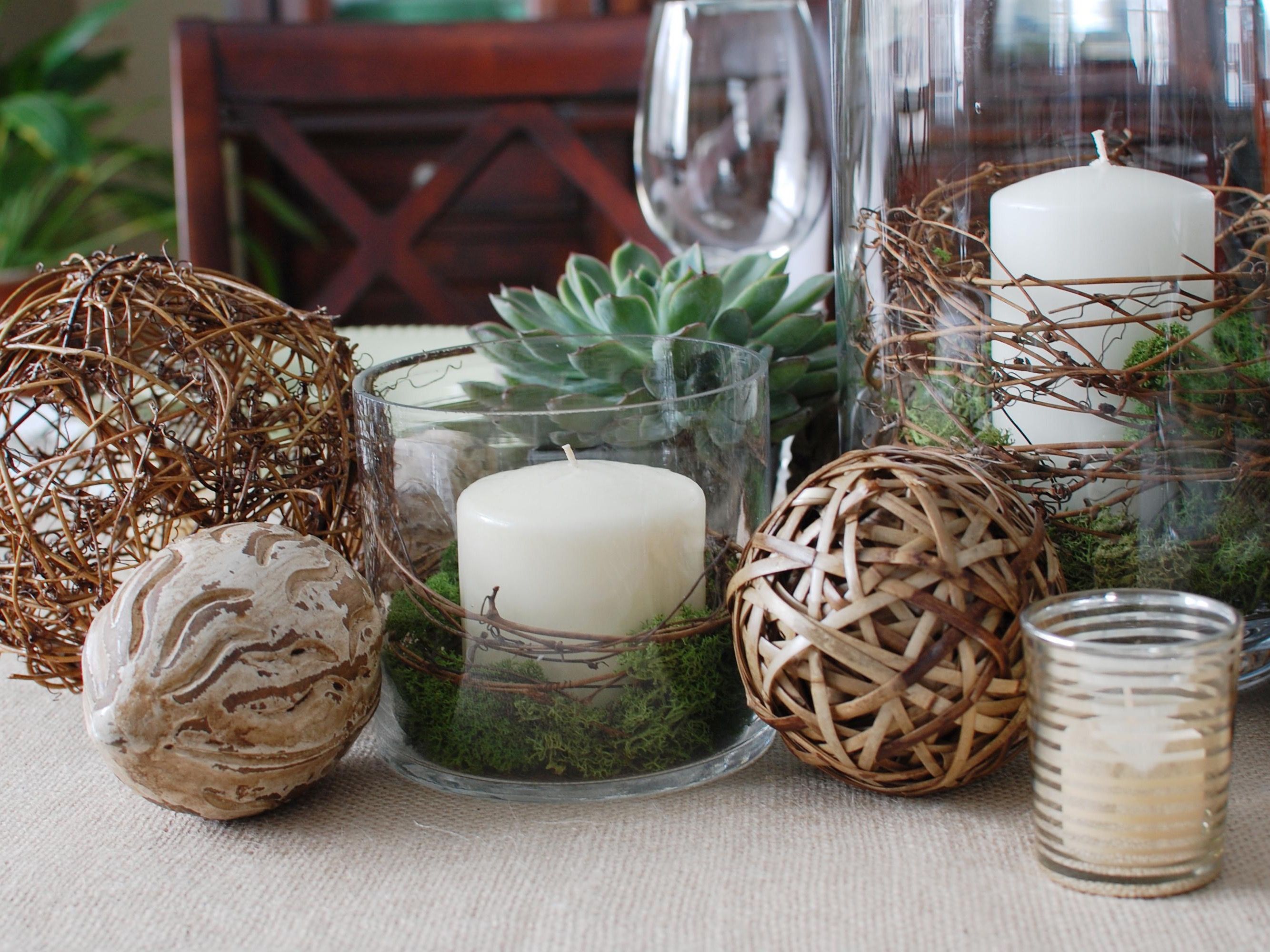 Rustic Centerpieces With Candles (View 12 of 20)