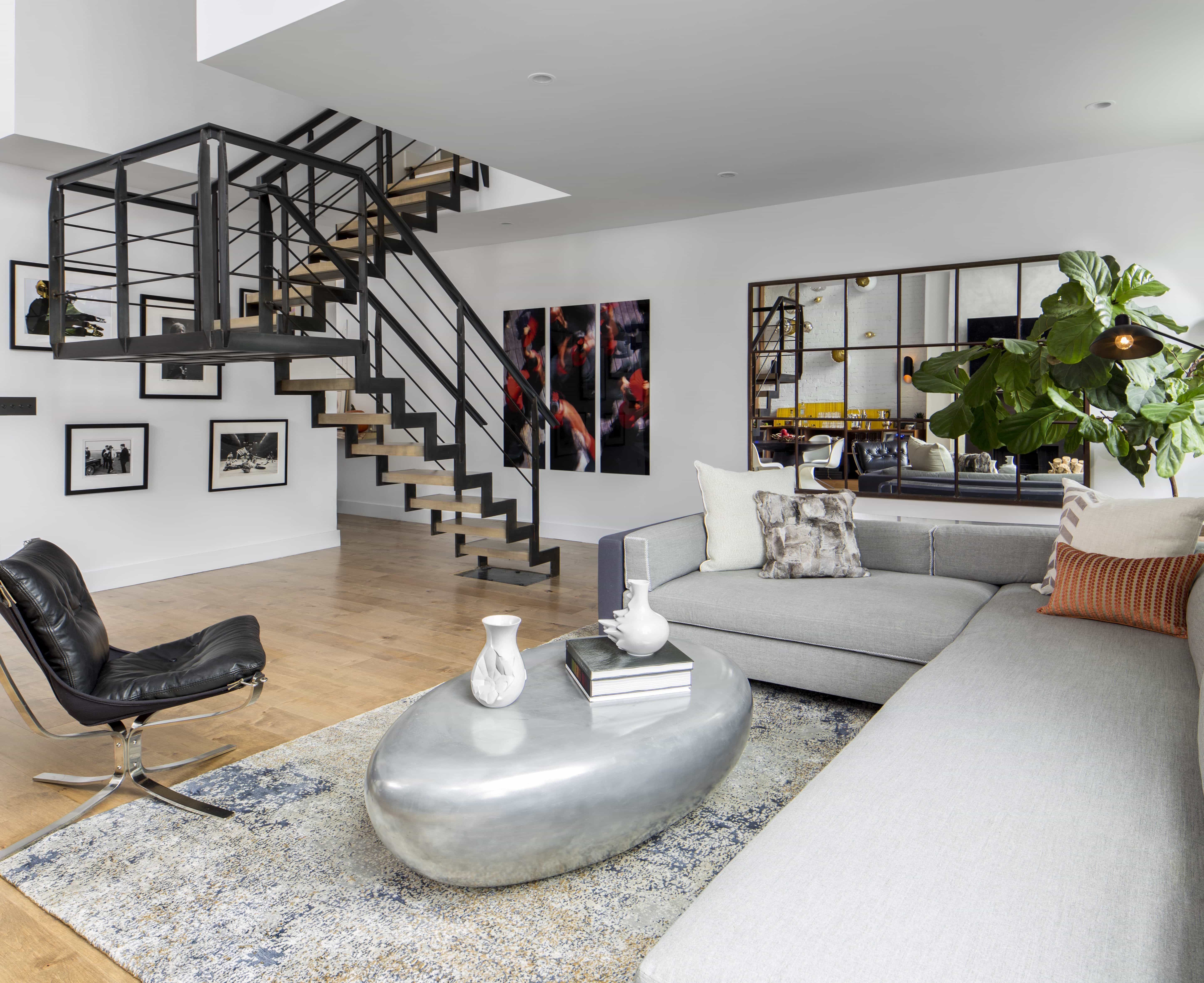 2017 Urban Contemporary Living Room With Silver Coffee Table (Photo 29 of 32)