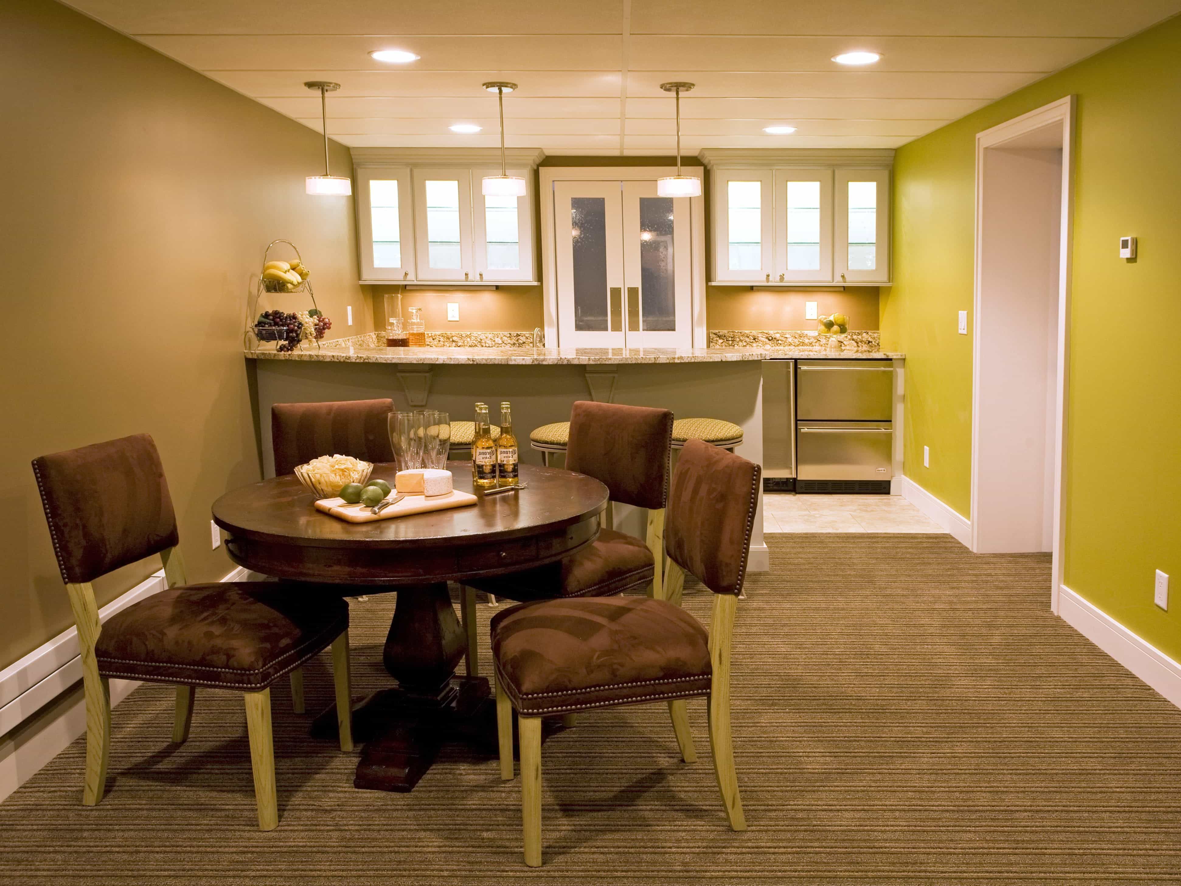 Basement Dining Room With Round Table Furniture (Photo 24 of 25)