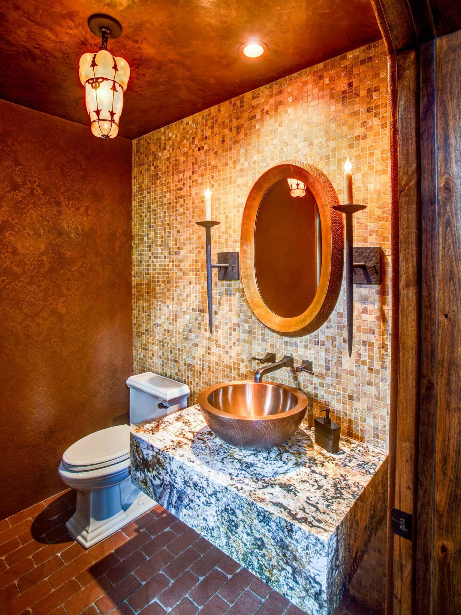 Colorful Mexican Mosaic Tile Bathroom (View 9 of 10)