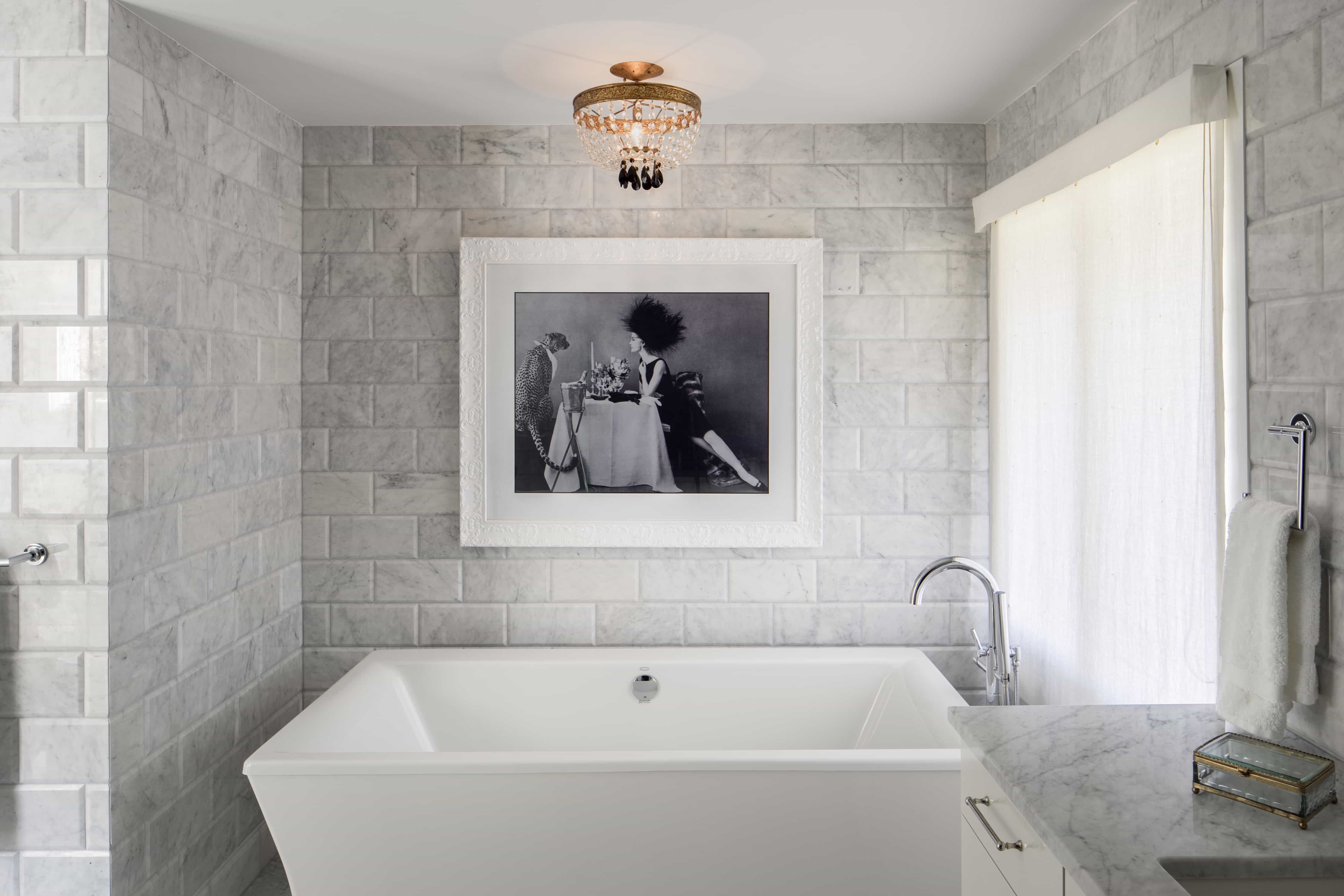 Gray Bathroom With Art Deco Influences (View 20 of 29)
