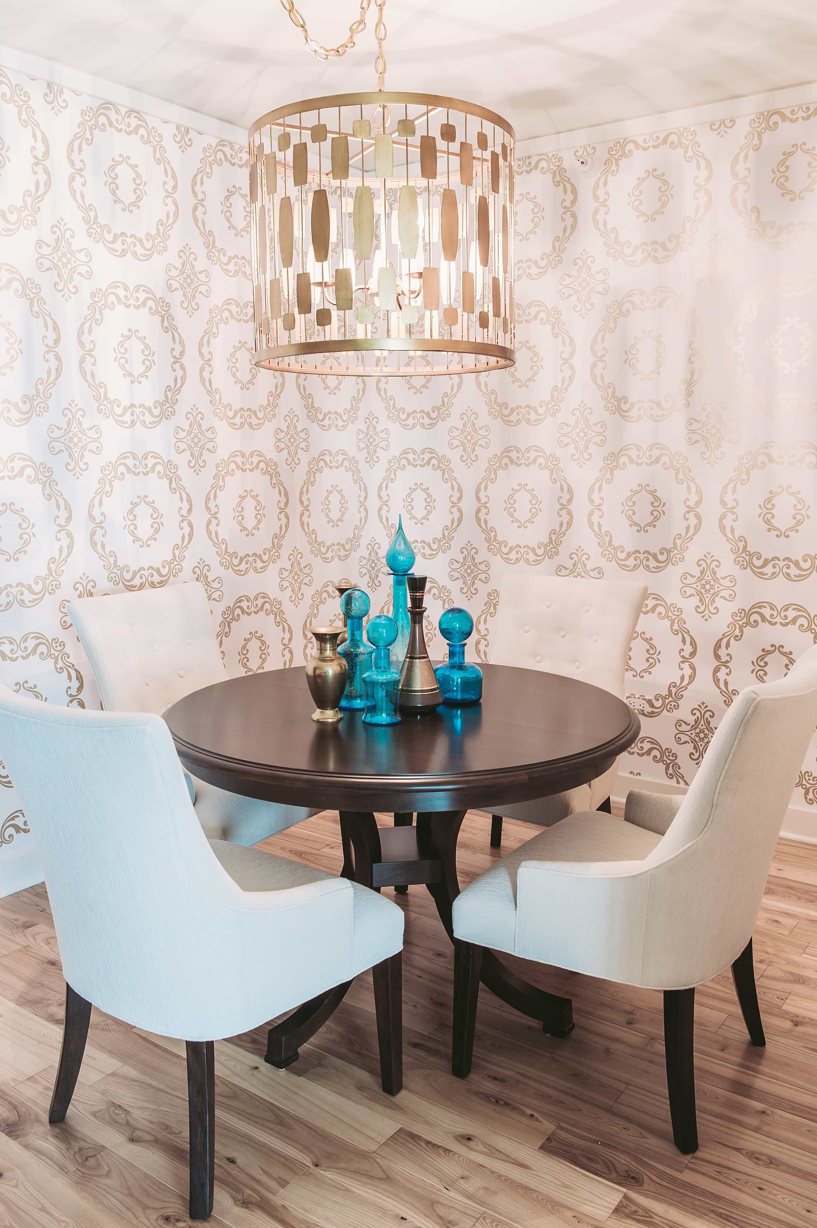Transitional Dining Room With Round Dining Table (View 17 of 25)