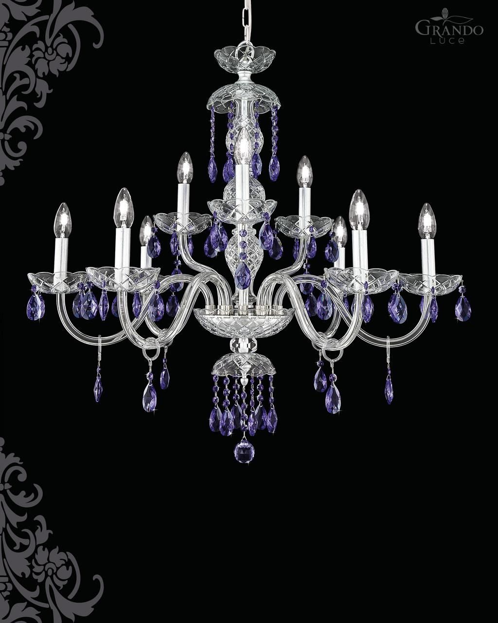 10463 Ch Silver Leaf Crystal Chandelier With Swarovski Elements Inside Silver Chandeliers (View 12 of 15)