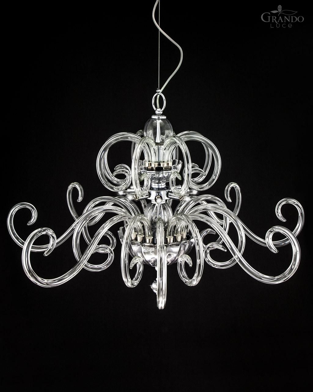 119sg Chrome Modern Crystal Chandelier With Crystal Swarovski With Regard To Modern Chrome Chandelier (Photo 7 of 15)
