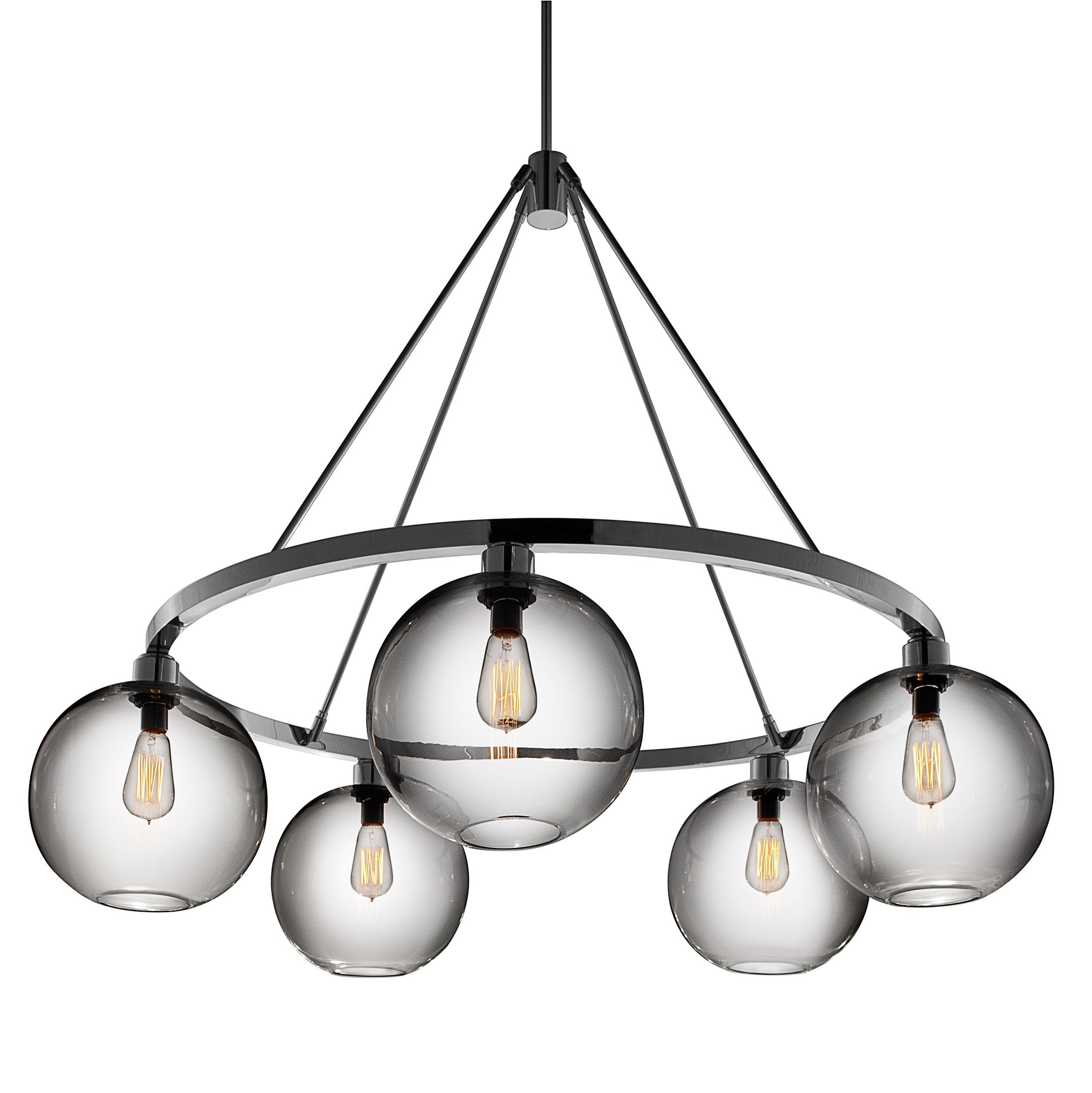 53 Modern Chandelier Lighting Chromecrystalmetal Bubble Shade Inside Contemporary Chandeliers (View 8 of 15)