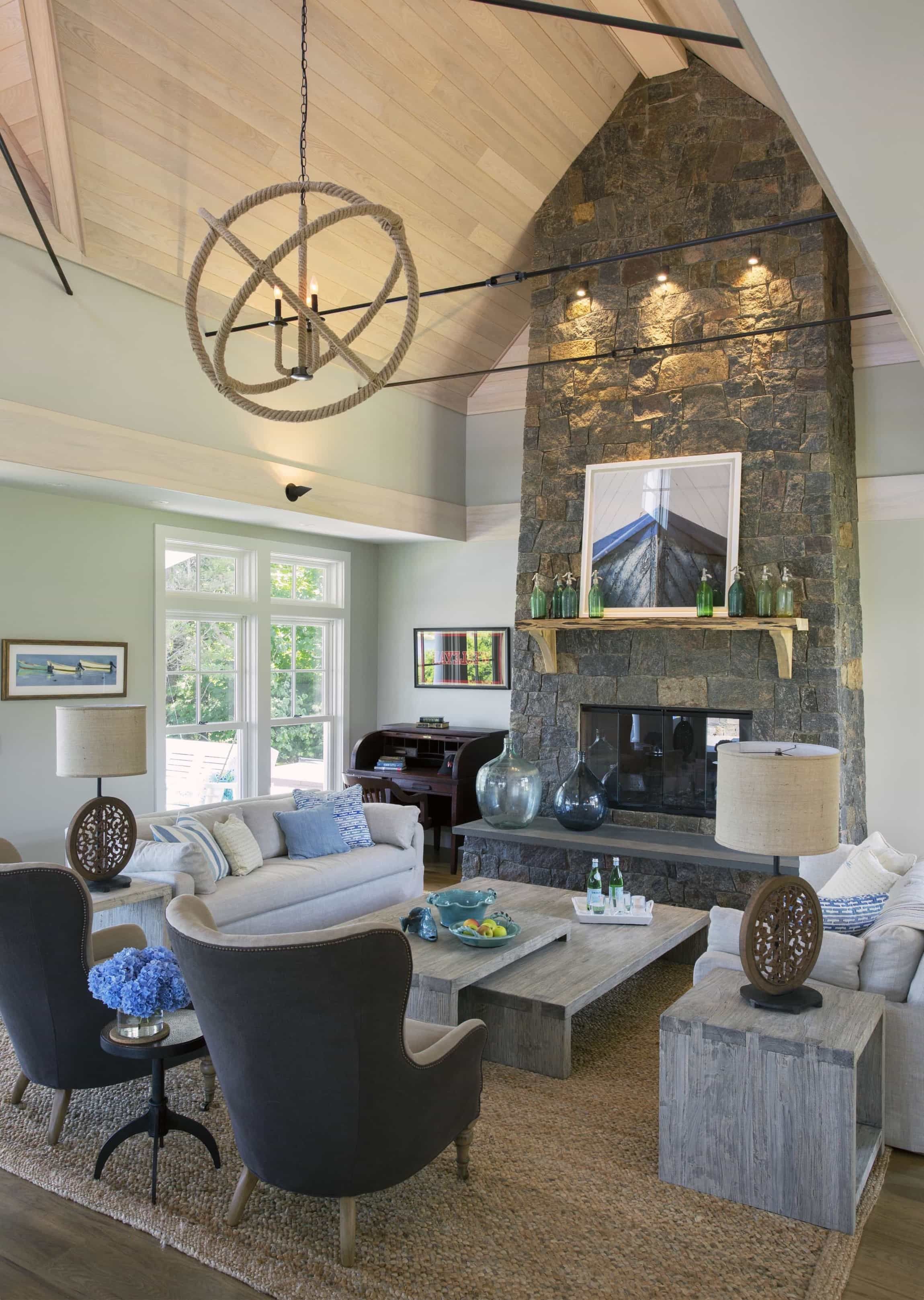 Featured Photo of Cape Cod Great Room With Stone Fireplace