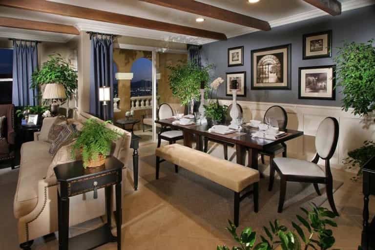 Featured Photo of Deluxe Rustic Dining Room and Living Room in Open Space