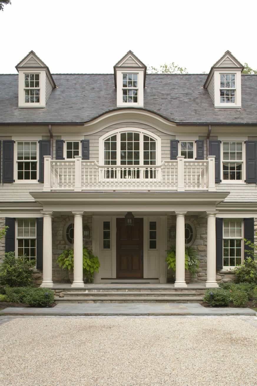 Featured Photo of Front Porch Pillars of Colonial Home
