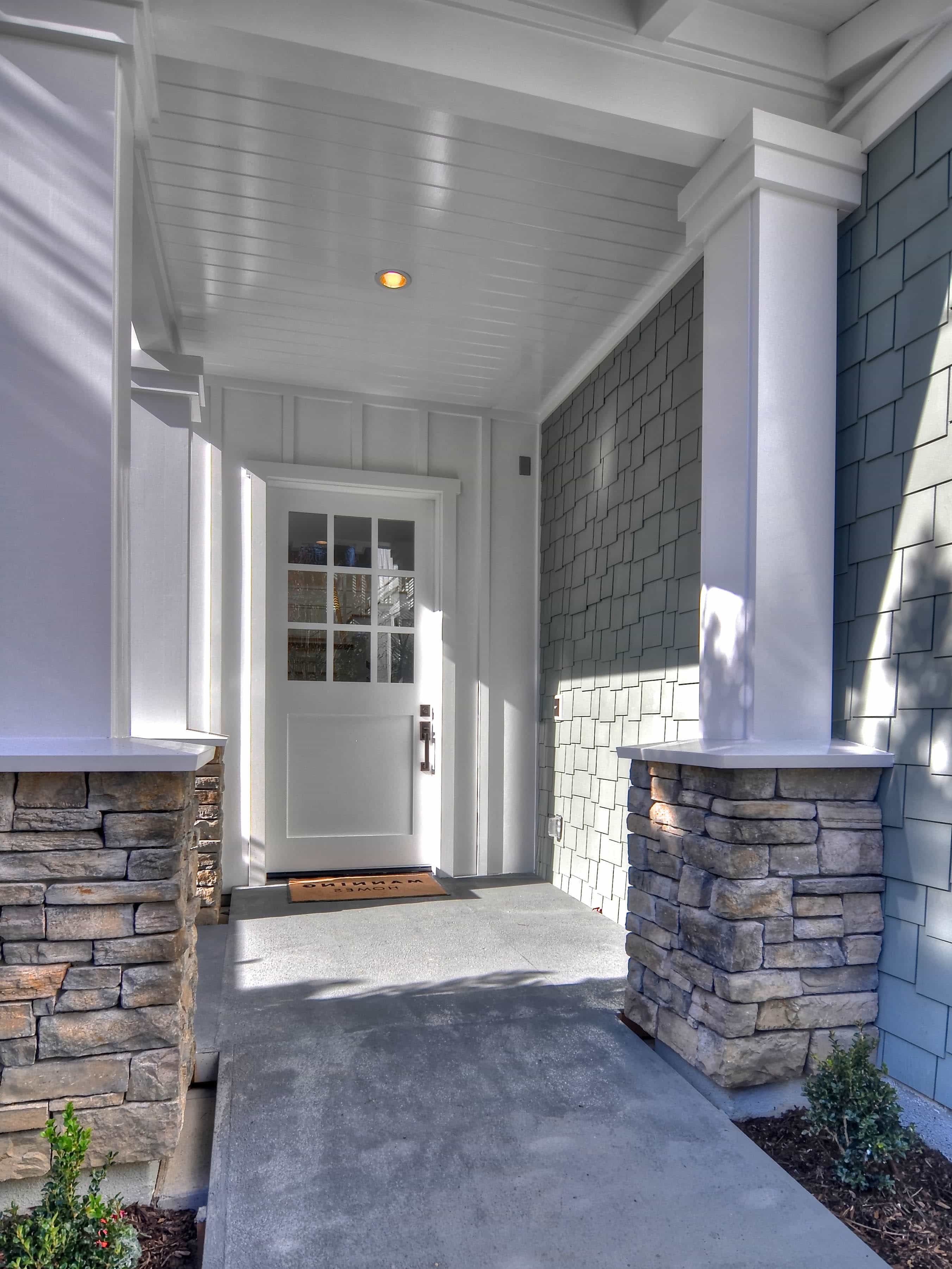 Stone Wrapped Columns For Coastal Style Entry Pillars (View 3 of 20)