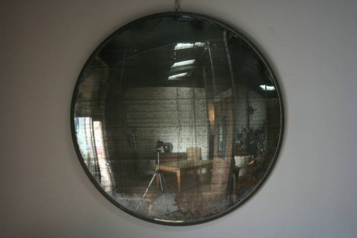 A Huge And Fantastic Early C20th Industrial Convex Mirror In Mirrors Regarding Large Convex Mirror (View 9 of 15)