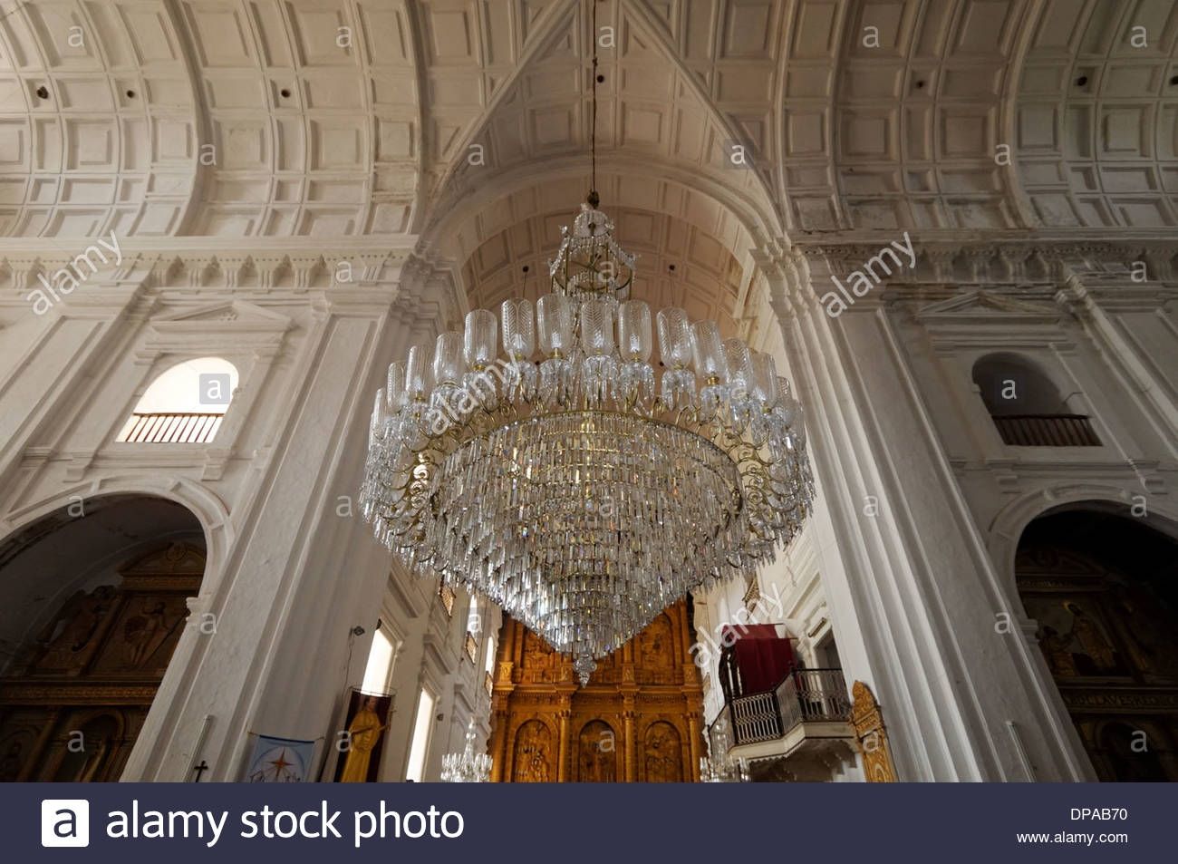 A Huge Crystal Chandelier In St Francis Of Assisi Church In Old In Huge Crystal Chandelier (Photo 3 of 15)