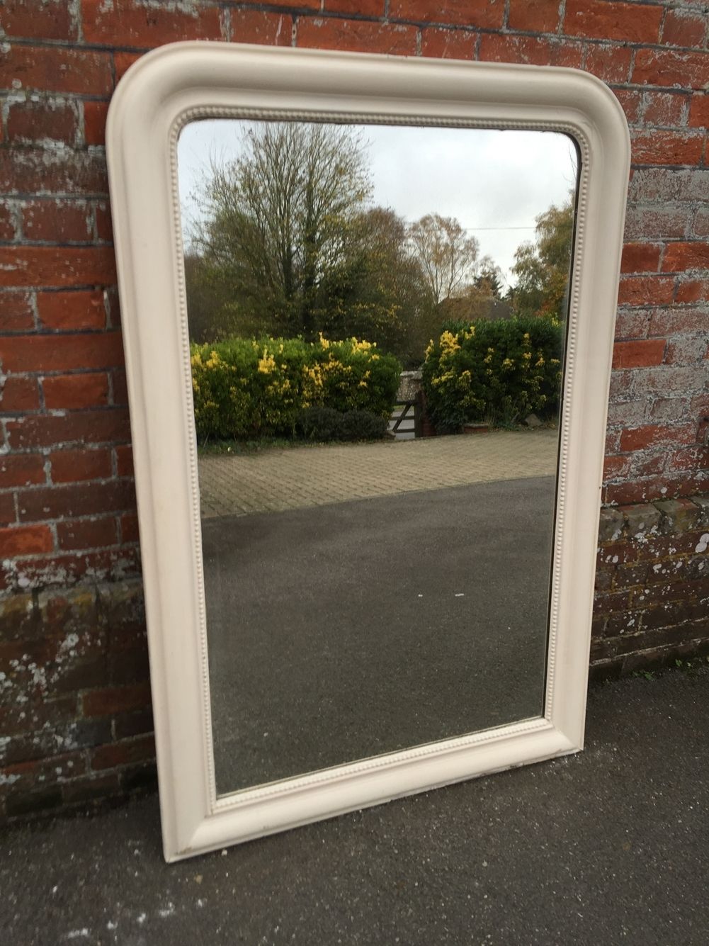 A Large Antique 19th Century French Carved Wood Gesso Arched Top Inside Large Antique Mirrors (View 8 of 15)