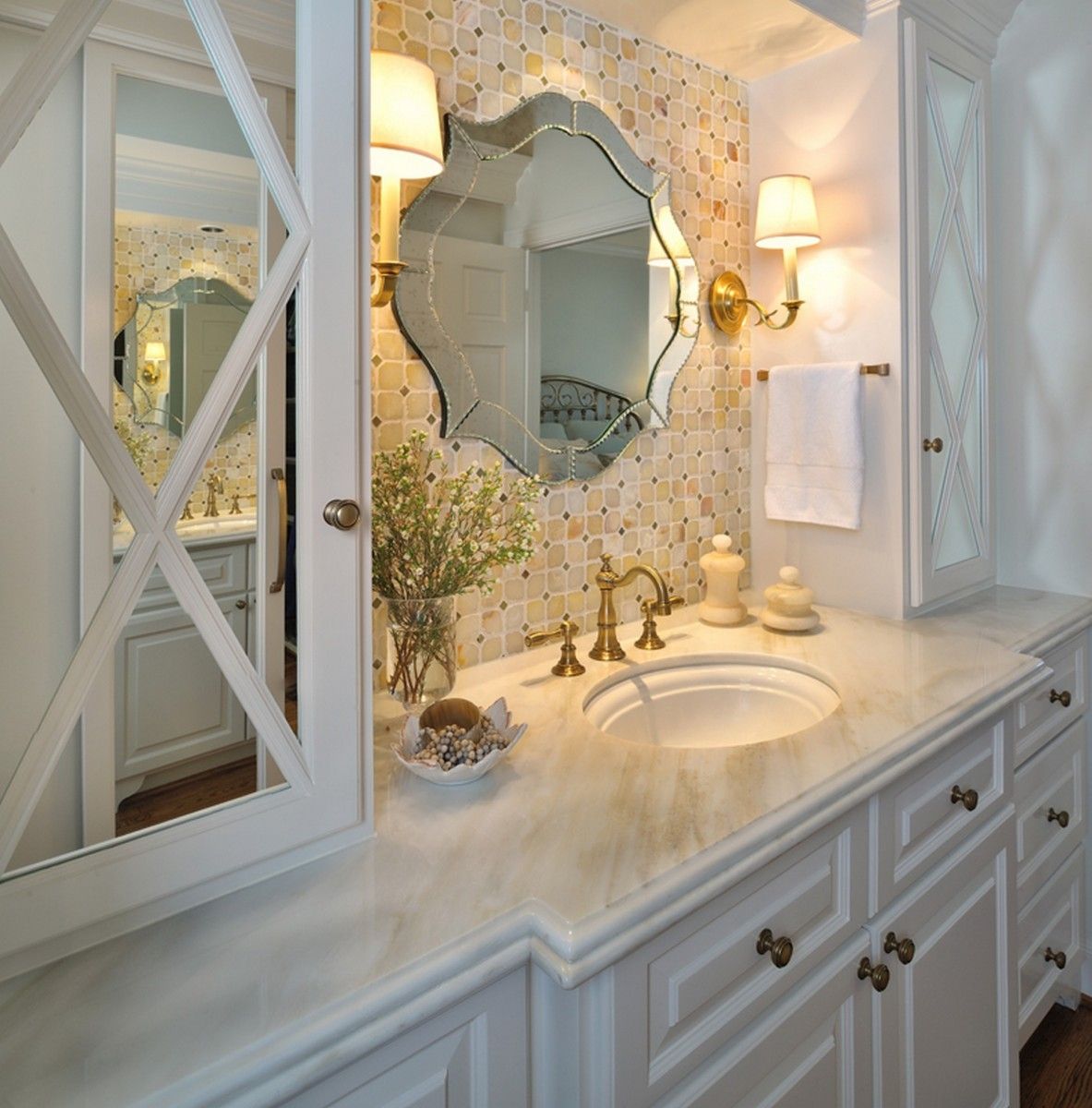 Adding Visual Interest With Unique Mirrors In Bathrooms In Unusual Shaped Mirrors (Photo 14 of 15)
