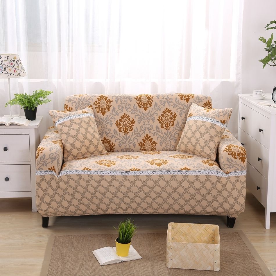 Aliexpress Buy Gold Pattern Modern Sofa Covers For 1 4 Seat Inside Contemporary Sofa Slipcovers (View 9 of 15)