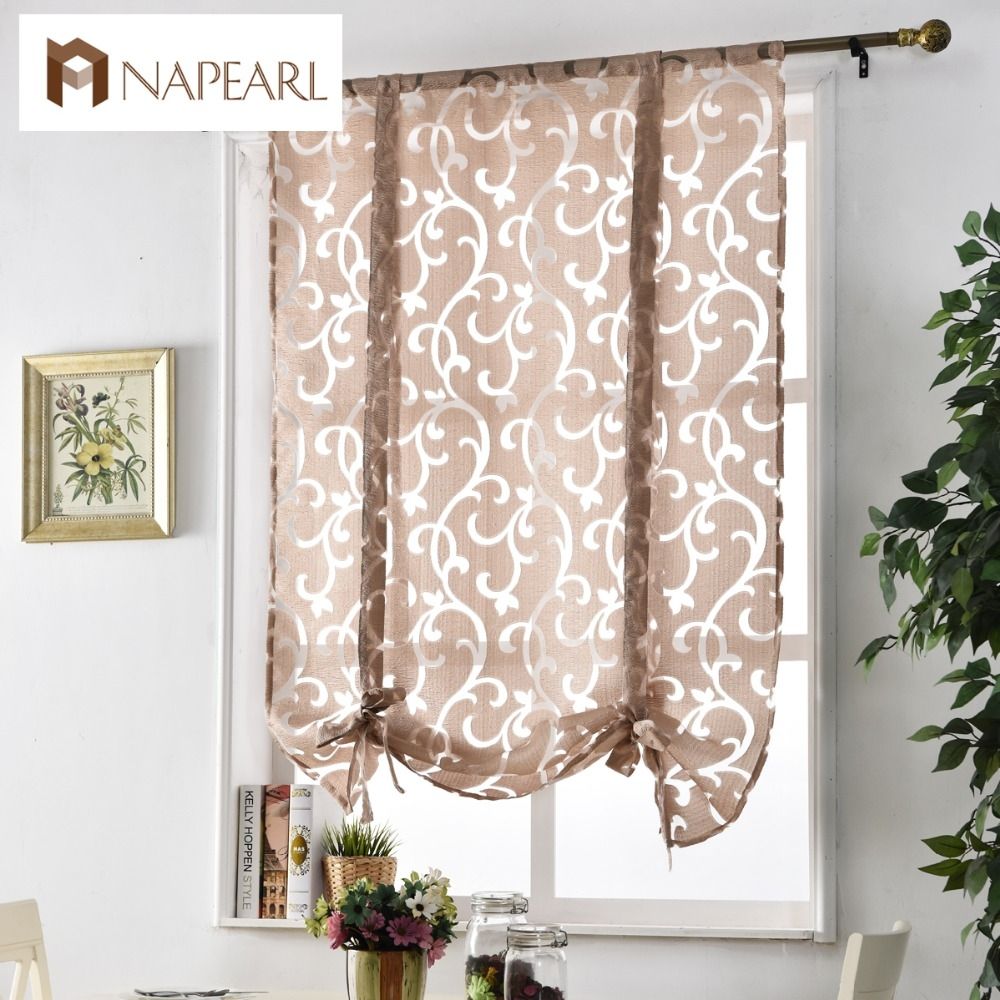 Aliexpress Buy Kitchen Short Curtains Window Treatments Throughout Luxury Roman Blinds (Photo 14 of 15)